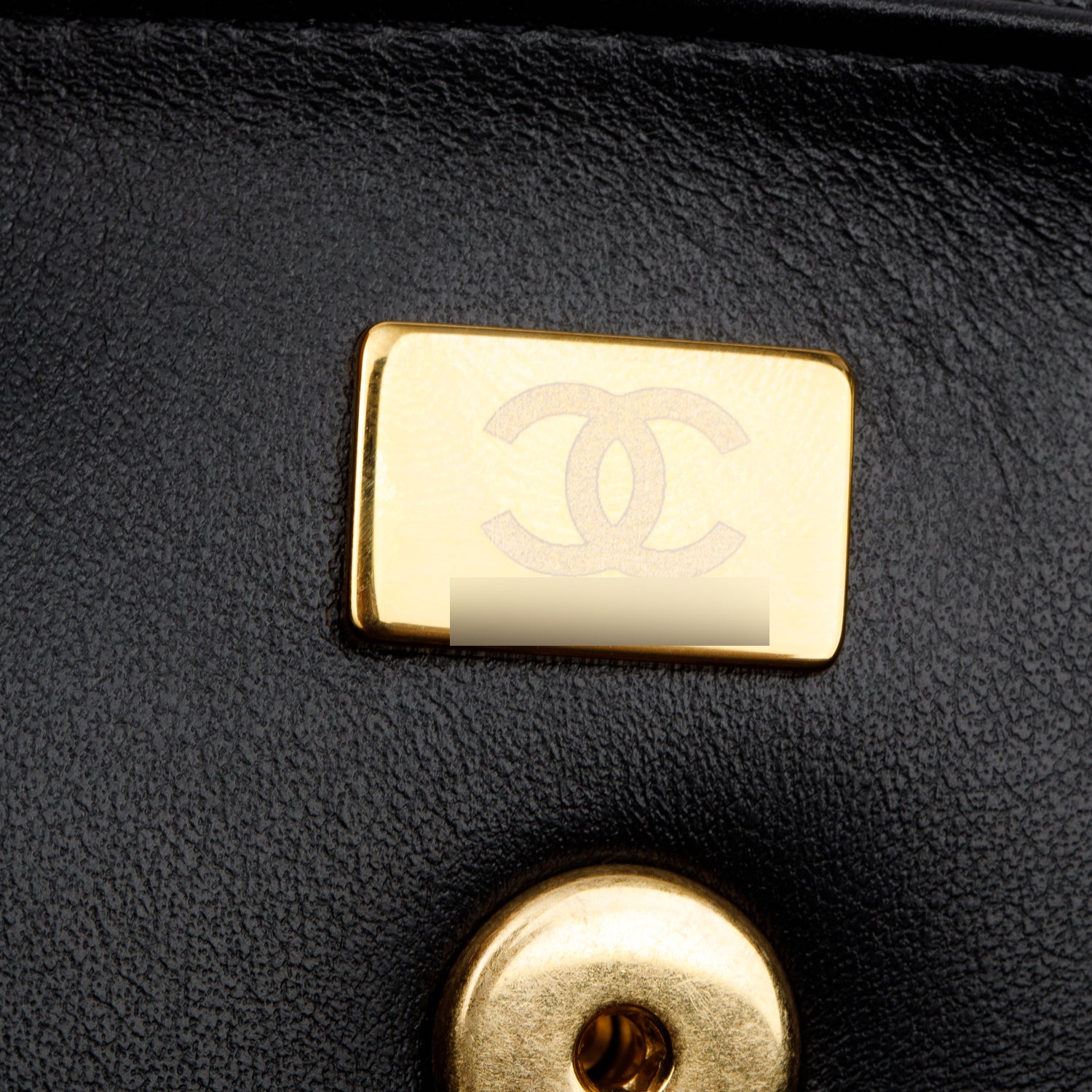 Chanel 2026 Black Shiny Caviar Preppy Coco Small Bowling Bag w/ Box & Receipt