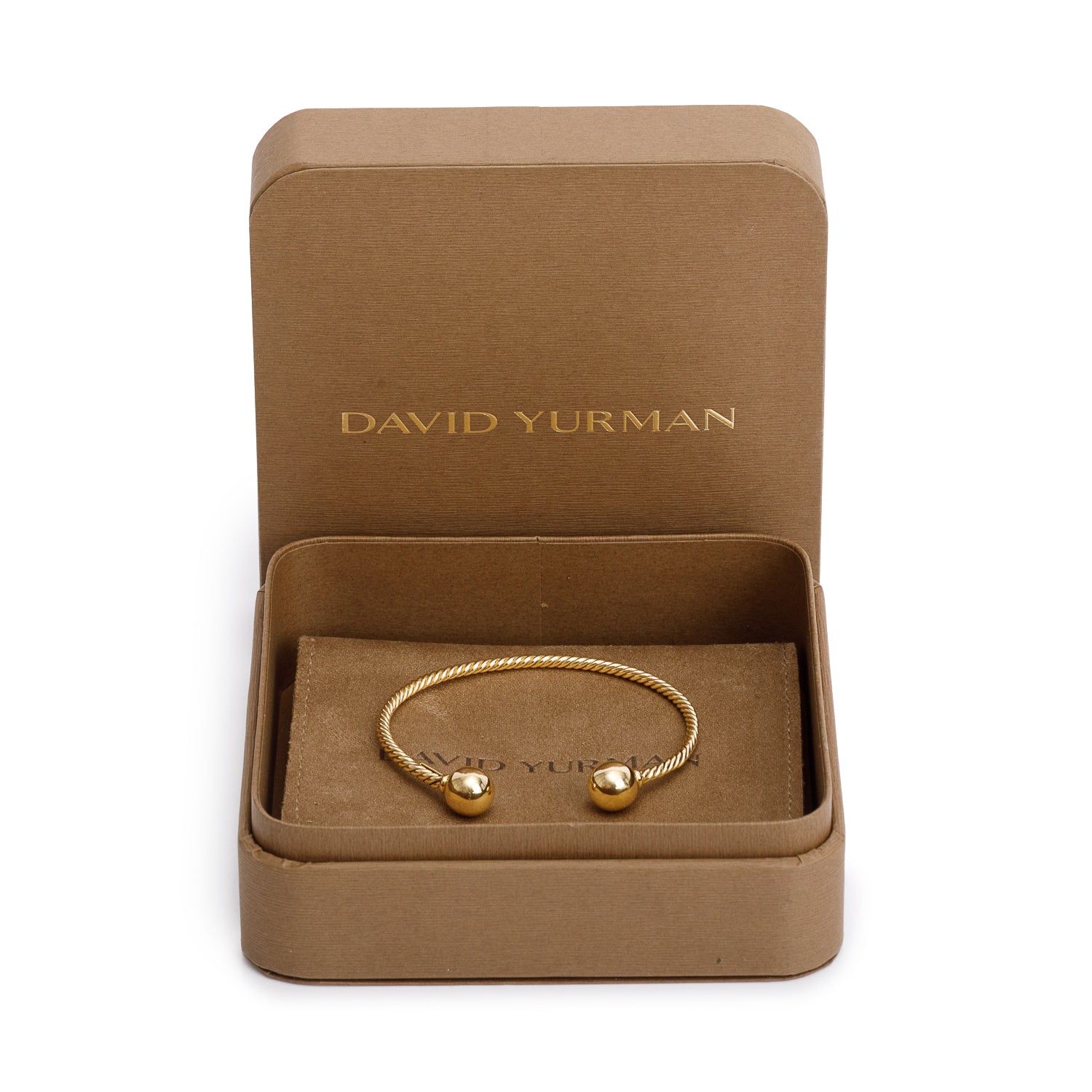 David Yurman 18k Yellow Gold Solari Cablespira 2.6 MM Bracelet w/ Box