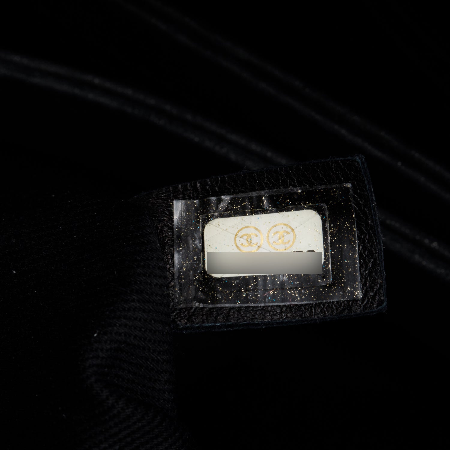 Chanel Black Metallic Calfskin Quilted Medium Just Mademoiselle w/ Authenticity Card