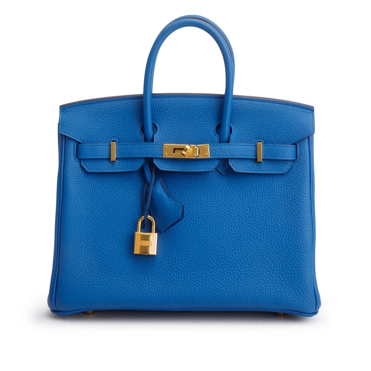 Hermes Bleu Hydra Togo Birkin 25 w/ Box