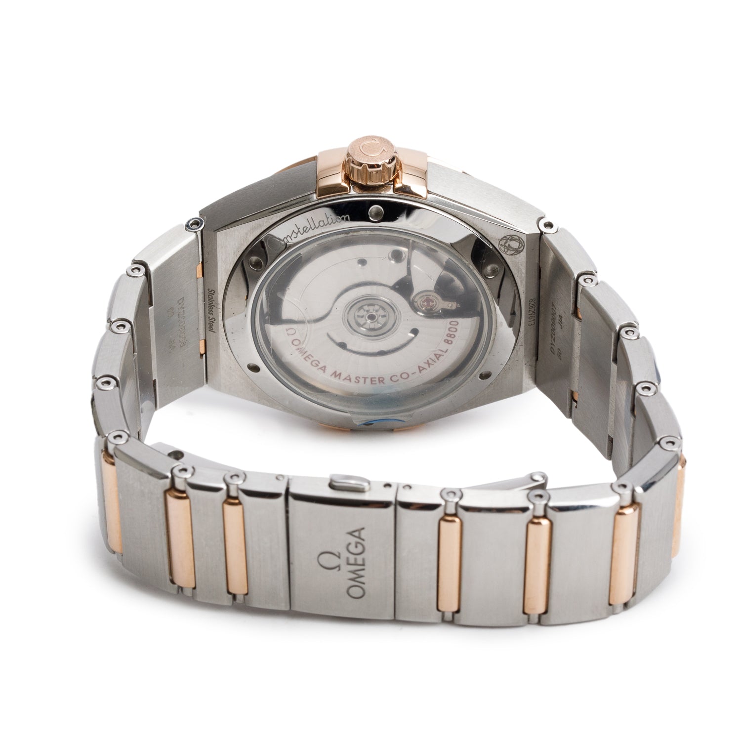 Omega 2023 Stainless Steel & 18k Rose Gold Constellation 39 MM Automatic Watch White Diamond Dial w/ Box & Papers