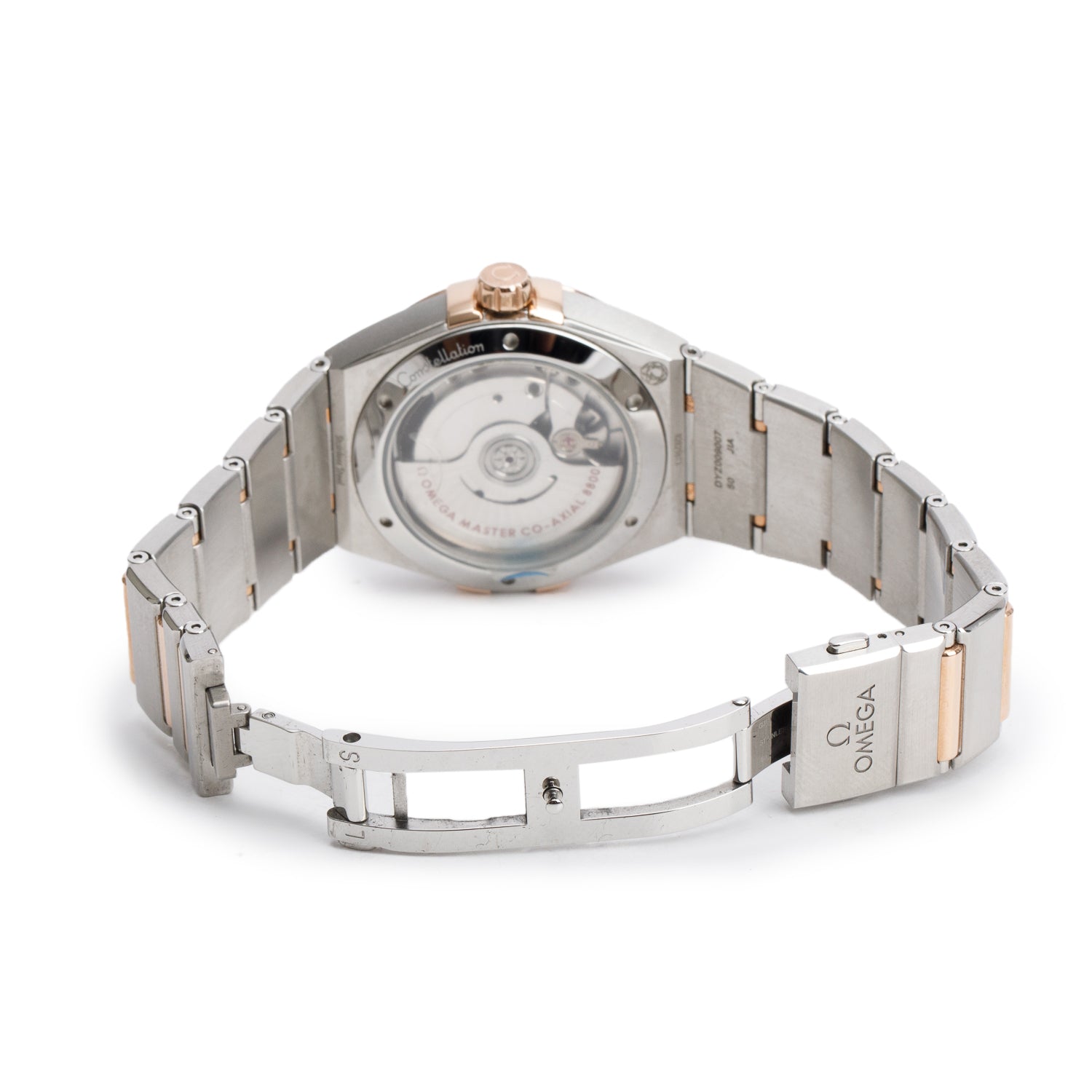 Omega 2023 Stainless Steel & 18k Rose Gold Constellation 39 MM Automatic Watch White Diamond Dial w/ Box & Papers
