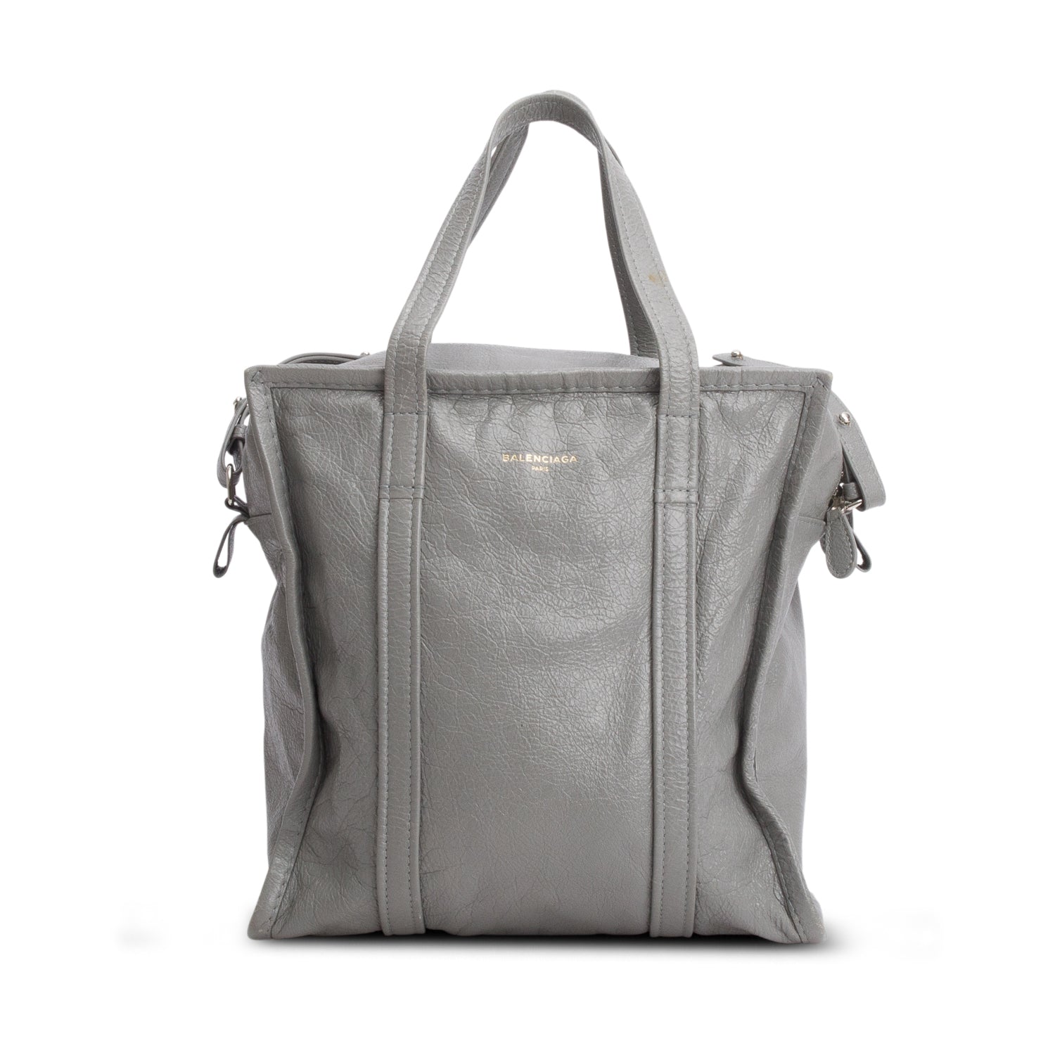 Balenciaga Grey Veau Arena S Bazar Shopper Tote w/ Strap