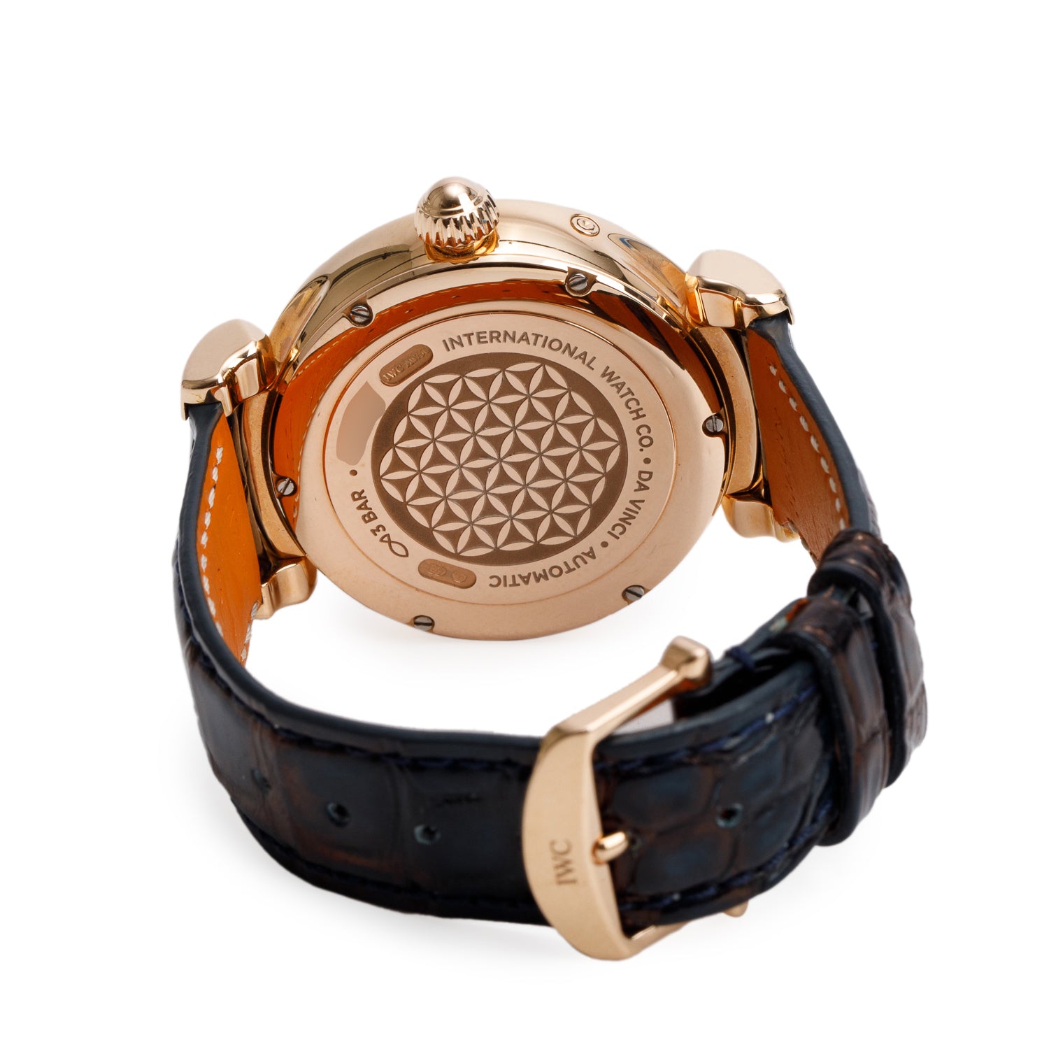 IWC 18k Rose Gold Da Vinci Moonphase 36 MM Automatic Watch IW459308 w/ Box & Papers