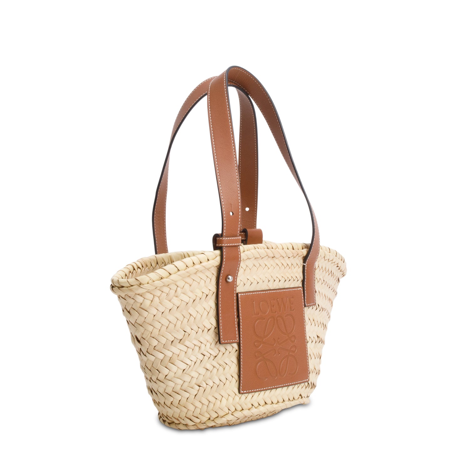 Loewe Natural Raffia Small Basket Tote Bag