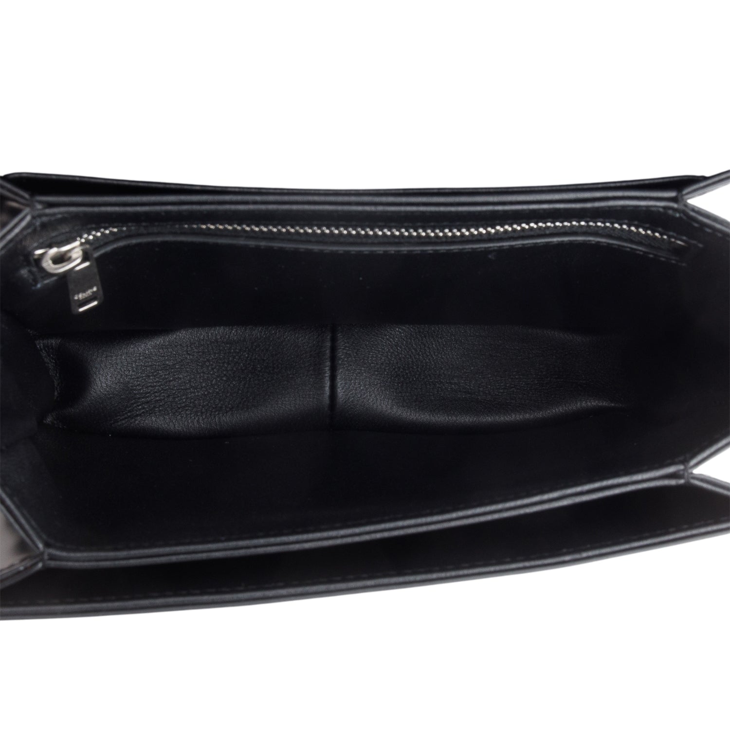 Celine 2024 Black Shiny Calfskin Teen Triomphe