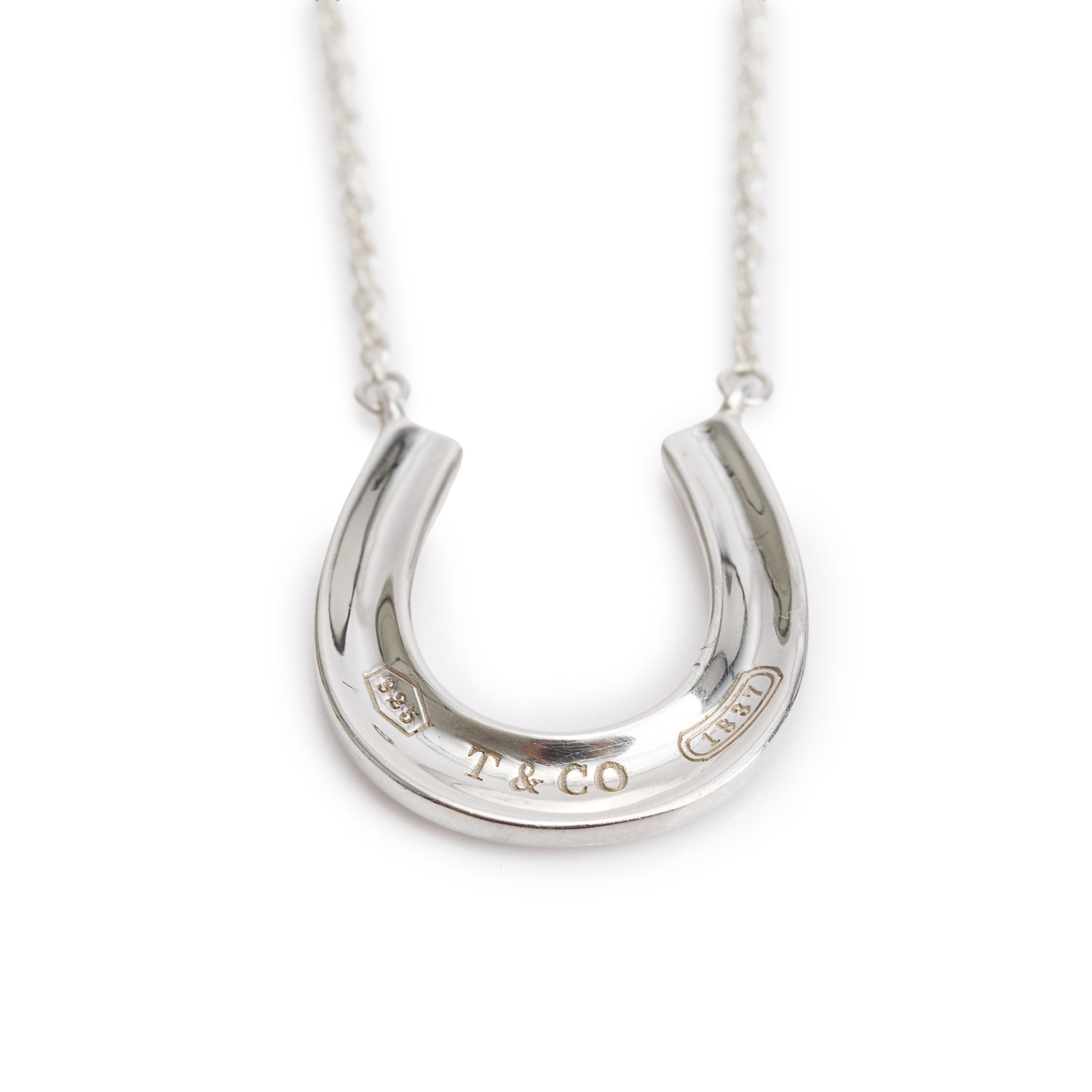 Tiffany & Co. Sterling Silver Horseshoe Pendant Necklace