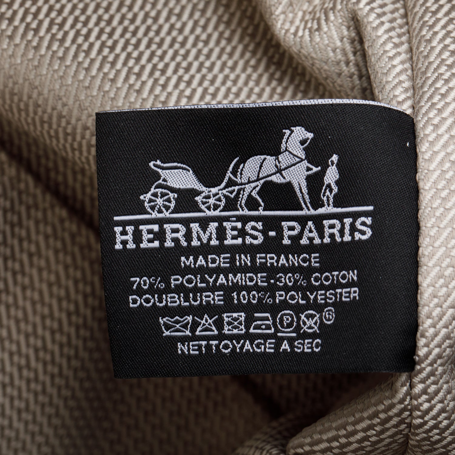 Hermes Bleu Nuit Canvas Large Bride-A-Brac Pouch