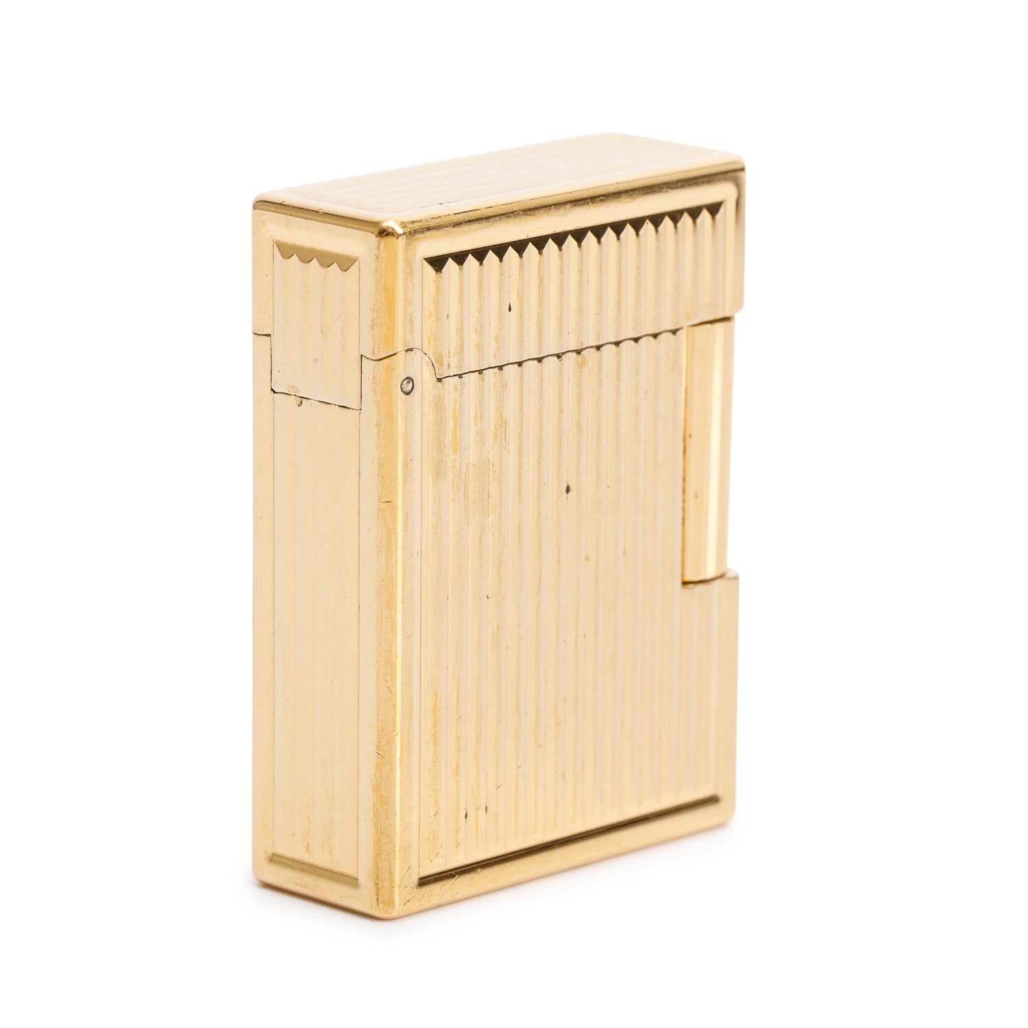 S.T. Dupont Gold-Plated Metal Guilloche Lighter