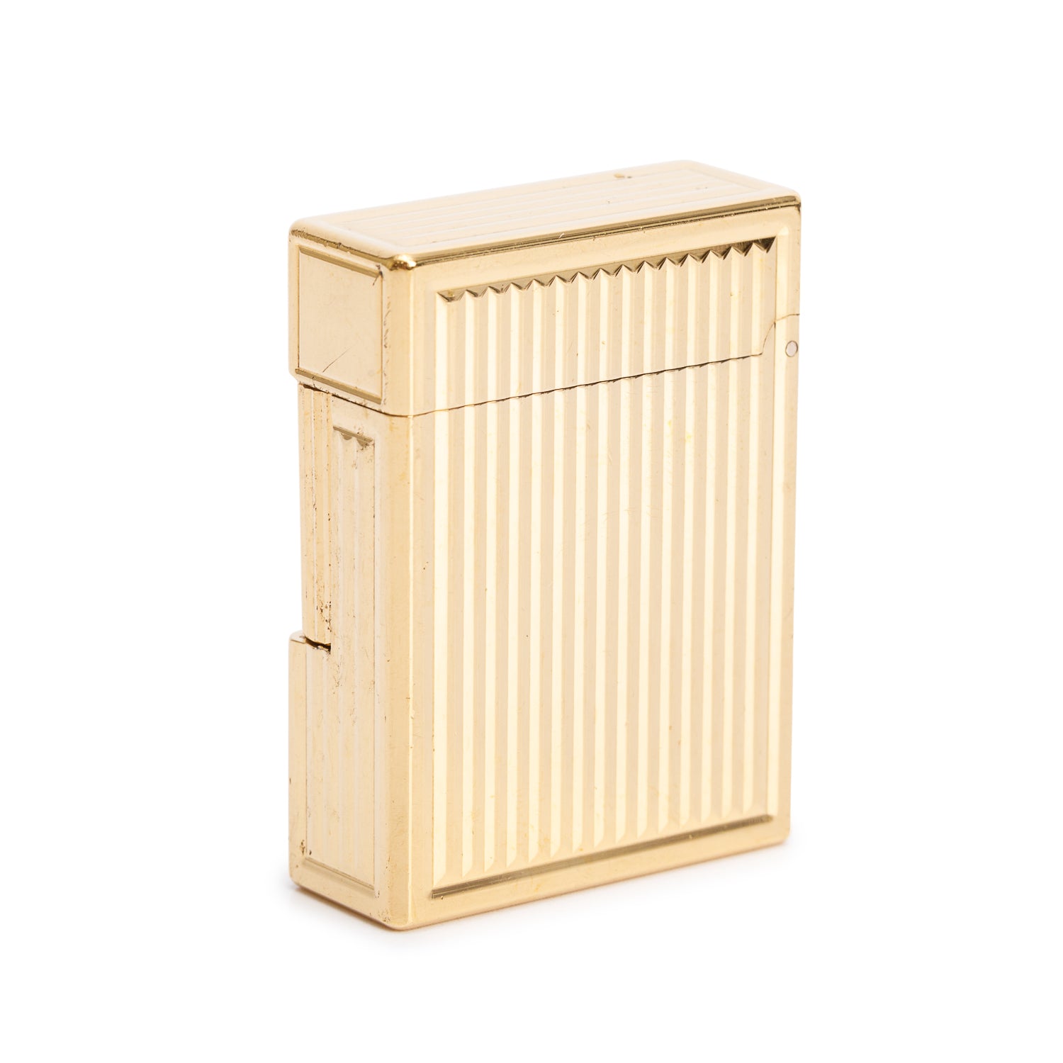 S.T. Dupont Gold-Plated Metal Guilloche Lighter