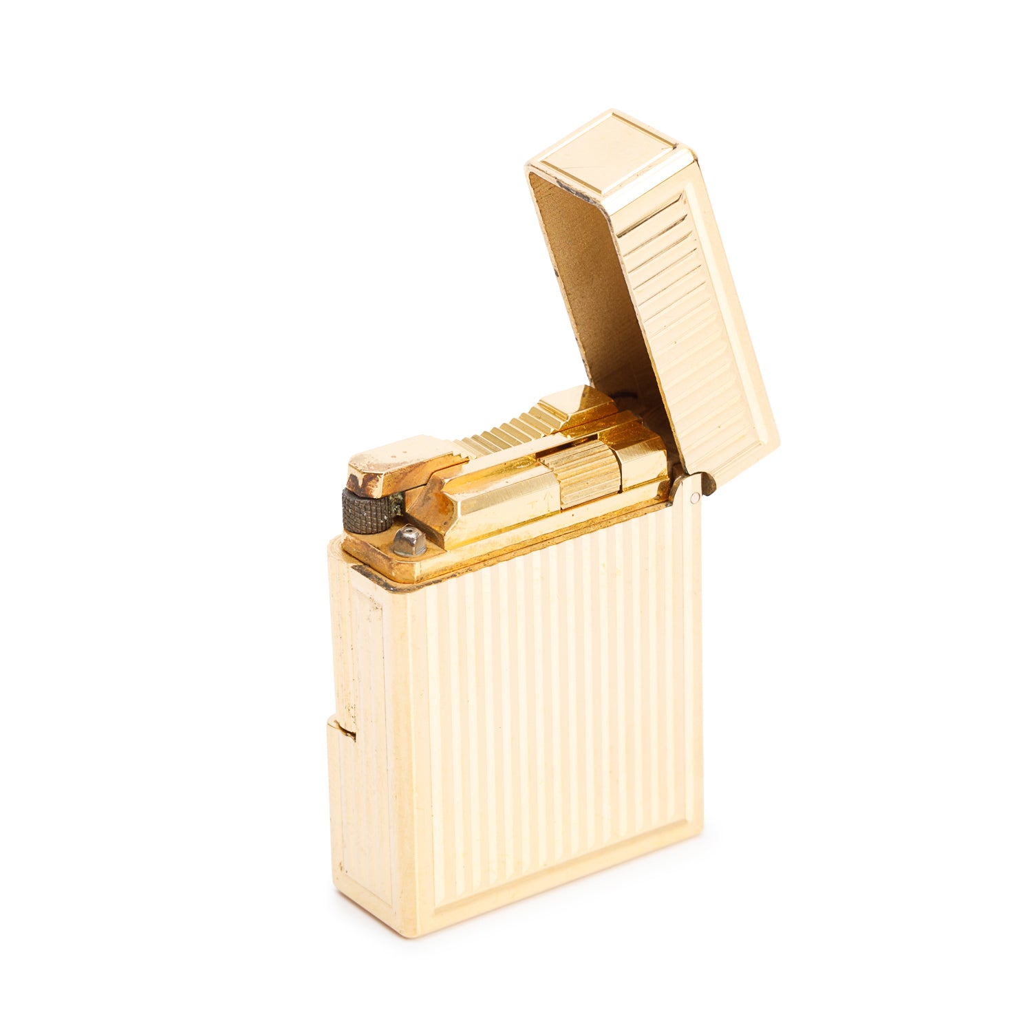 S.T. Dupont Gold-Plated Metal Guilloche Lighter