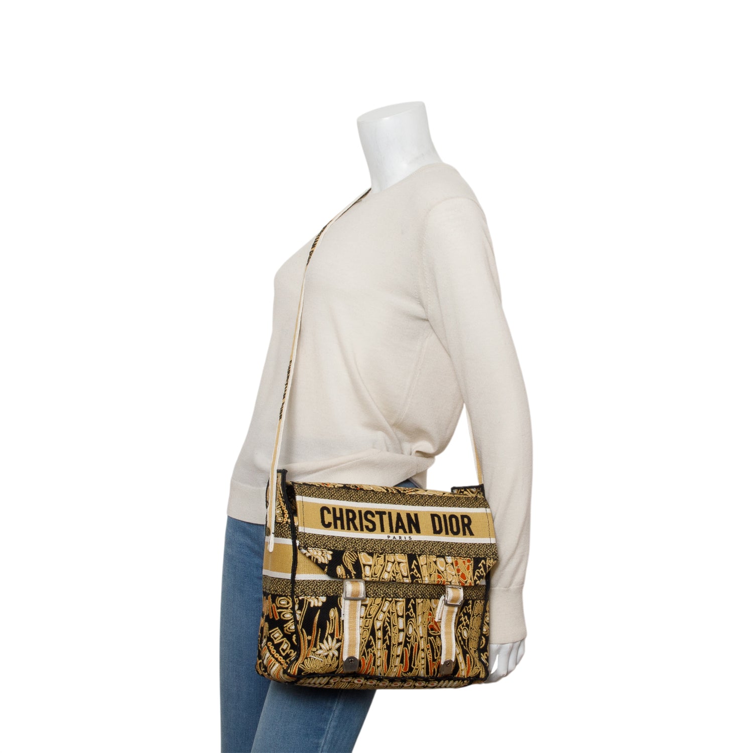 Christian Dior Multicolor Canvas Embroidered Animals Giraffe Diorcamp Messenger Bag