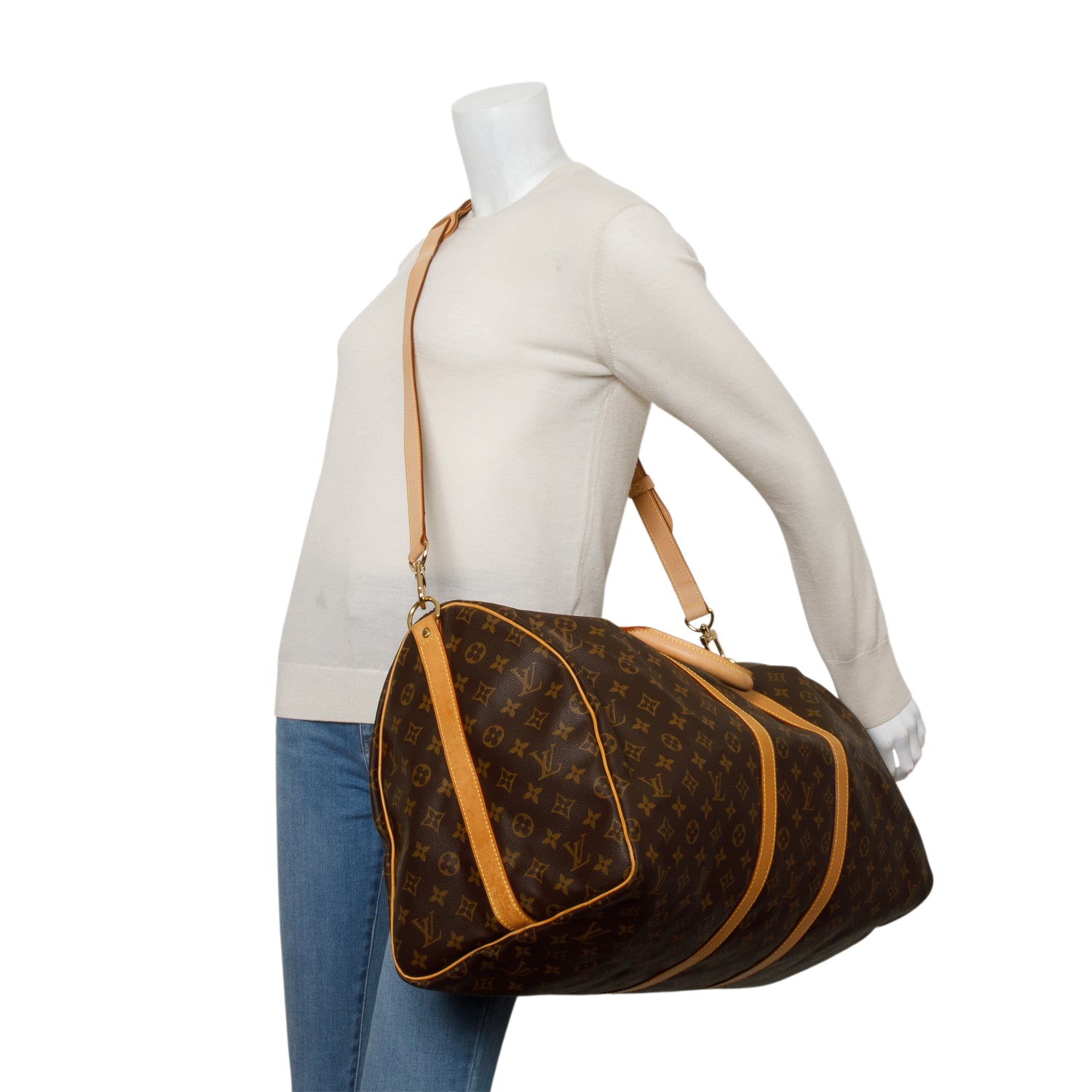 Louis Vuitton Monogram Keepall Bandouliere 55 w/ Strap