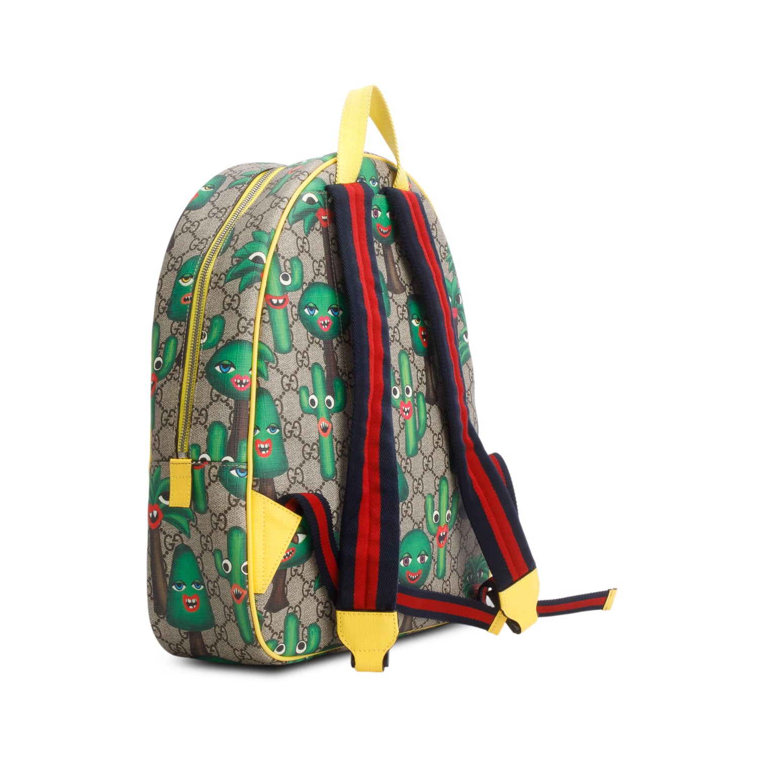 Gucci GG Supreme Monogram Smiling Plants Backpack