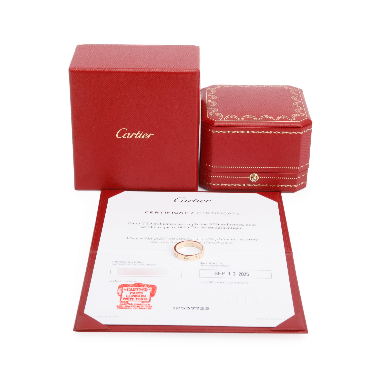 Cartier 2025 18k Yellow Gold 3.6 mm Love Wedding Band Ring, Size 51 5.5 w/ Box, Receipt & Certificate