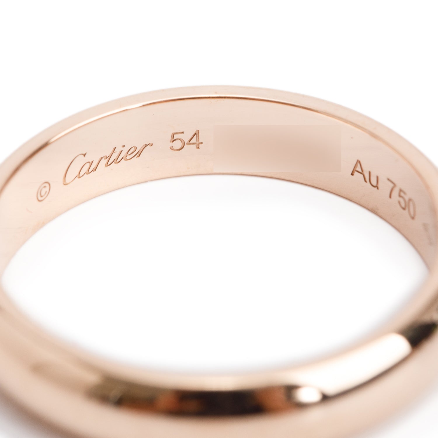 Cartier 2024 18k Yellow Gold 4 MM C de Cartier Wedding Band Ring, Size 54 7 w/ Box & Certificate