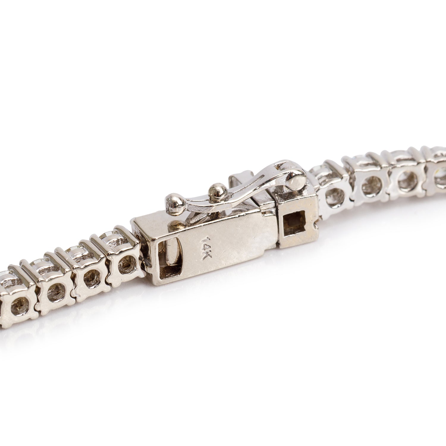 14k White Gold 16.30 tcw. Diamond Tennis Necklace