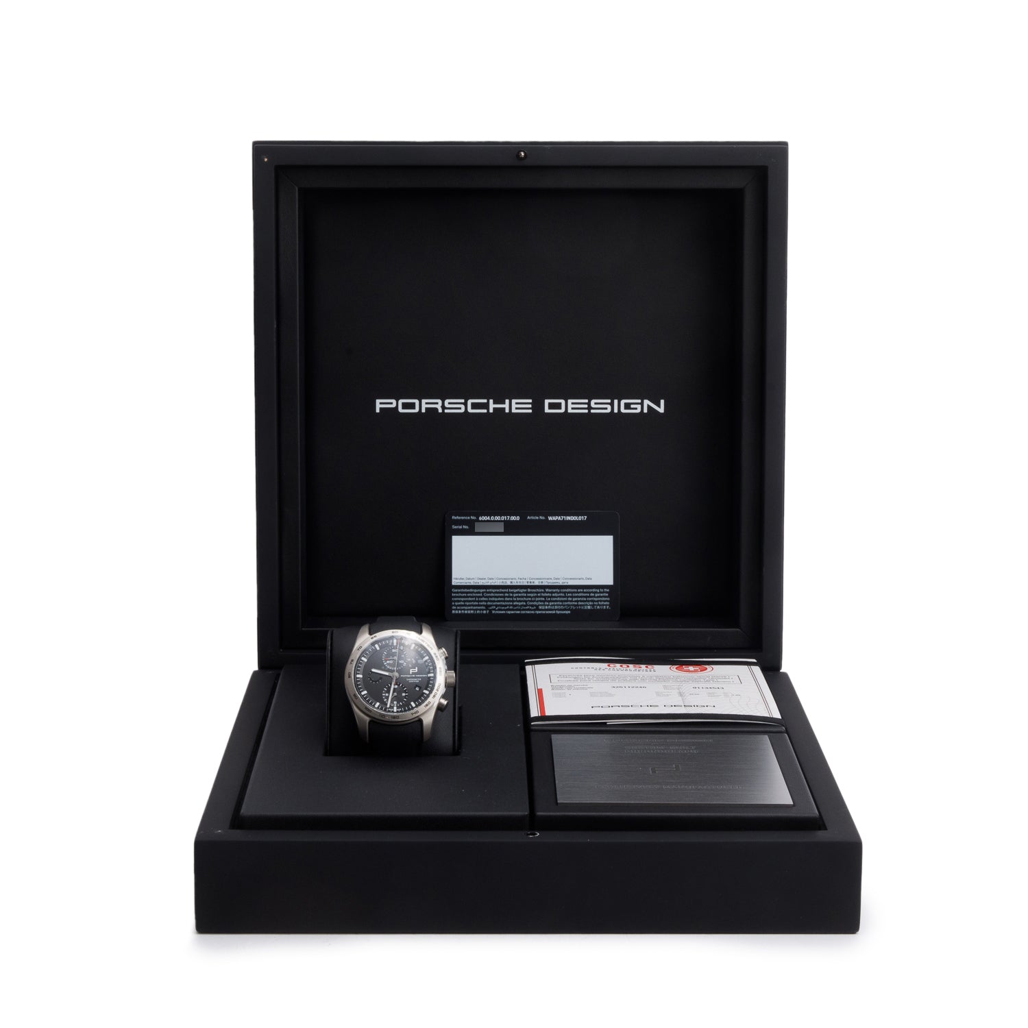 Porsche Design Titanium Chronotimer 42 MM Automatic Chronograph Watch w/ Box & Papers