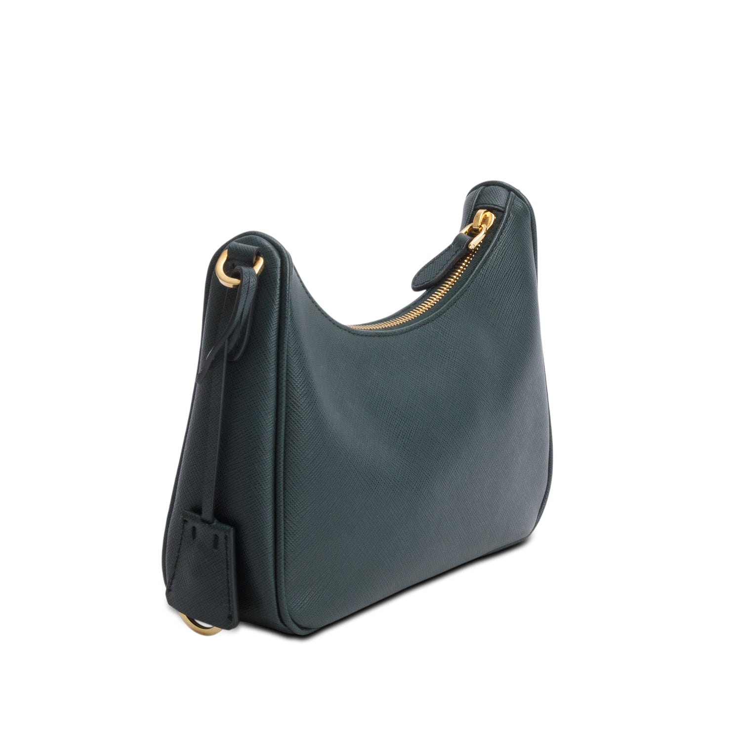 Prada 2020 Green Saffiano Lux Re-Edition 2005 Shoulder Bag w/ Straps & Authenticity Card