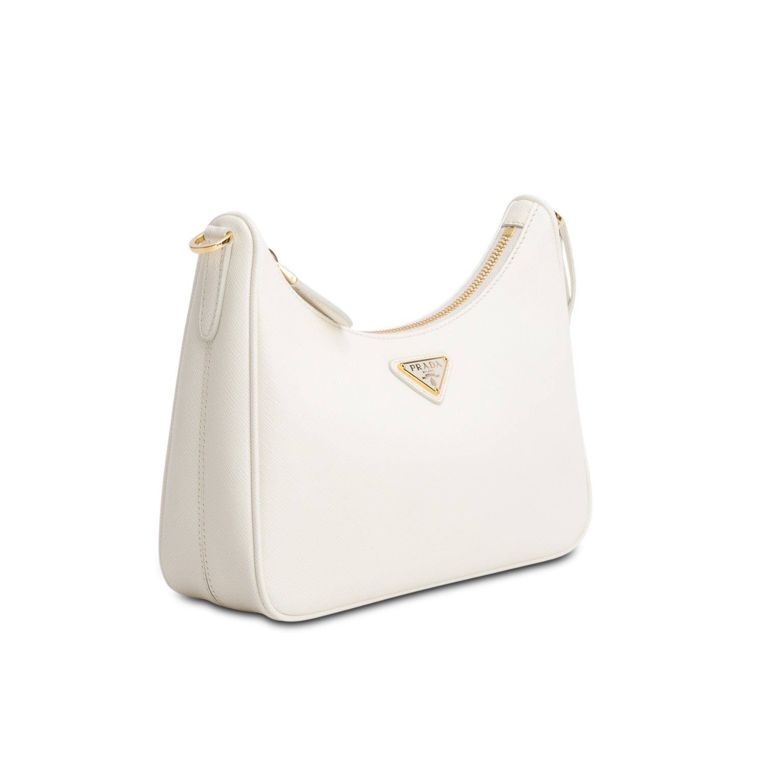Prada White Saffiano Lux Re-Edition 2005 Shoulder Bag w/ Straps