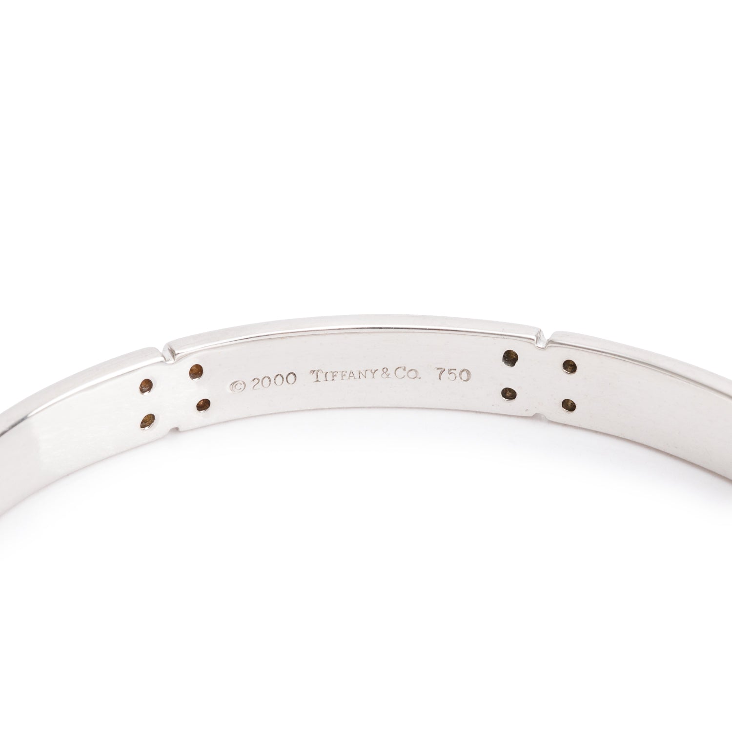 Tiffany & Co. 18k White Gold Diamond Streamerica Bangle Bracelet w/ Box