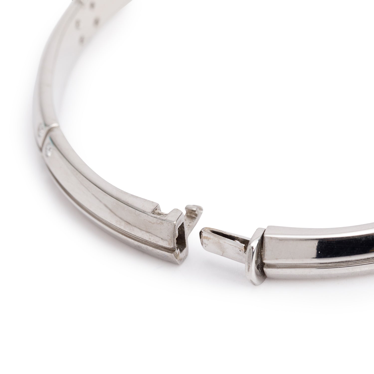 Tiffany & Co. 18k White Gold Diamond Streamerica Bangle Bracelet w/ Box