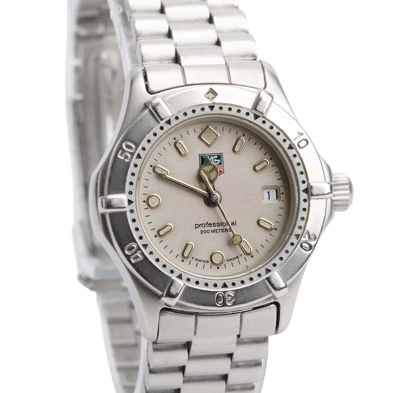 Tag Heuer Stainless Steel Professional 27 MM Quartz Watch Silver Dial WE1411-R w/ Box