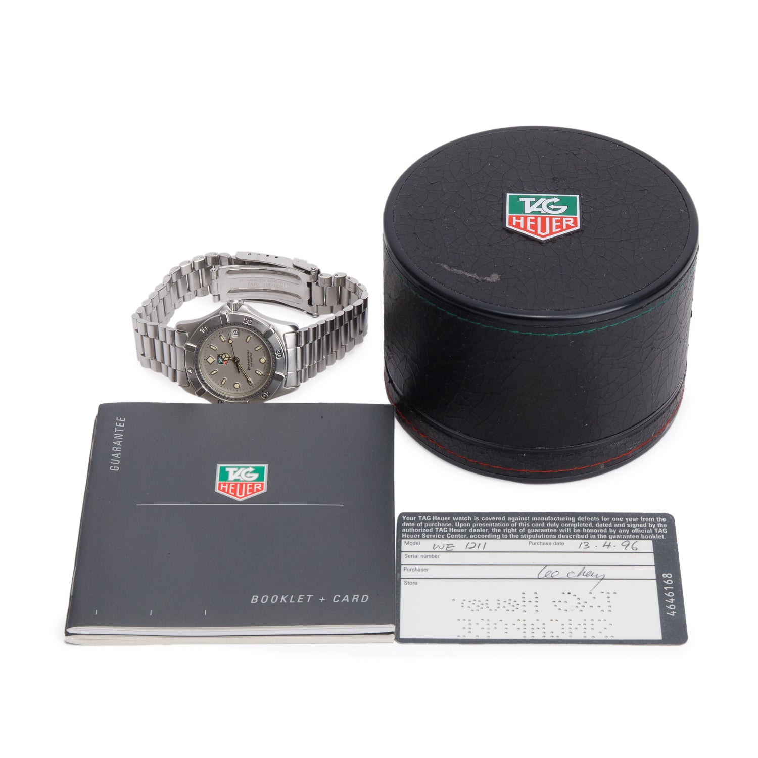 Tag Heuer Stainless Steel Professional 33 MM Watch Silver Dial WE1211-R w/ Box & Papers