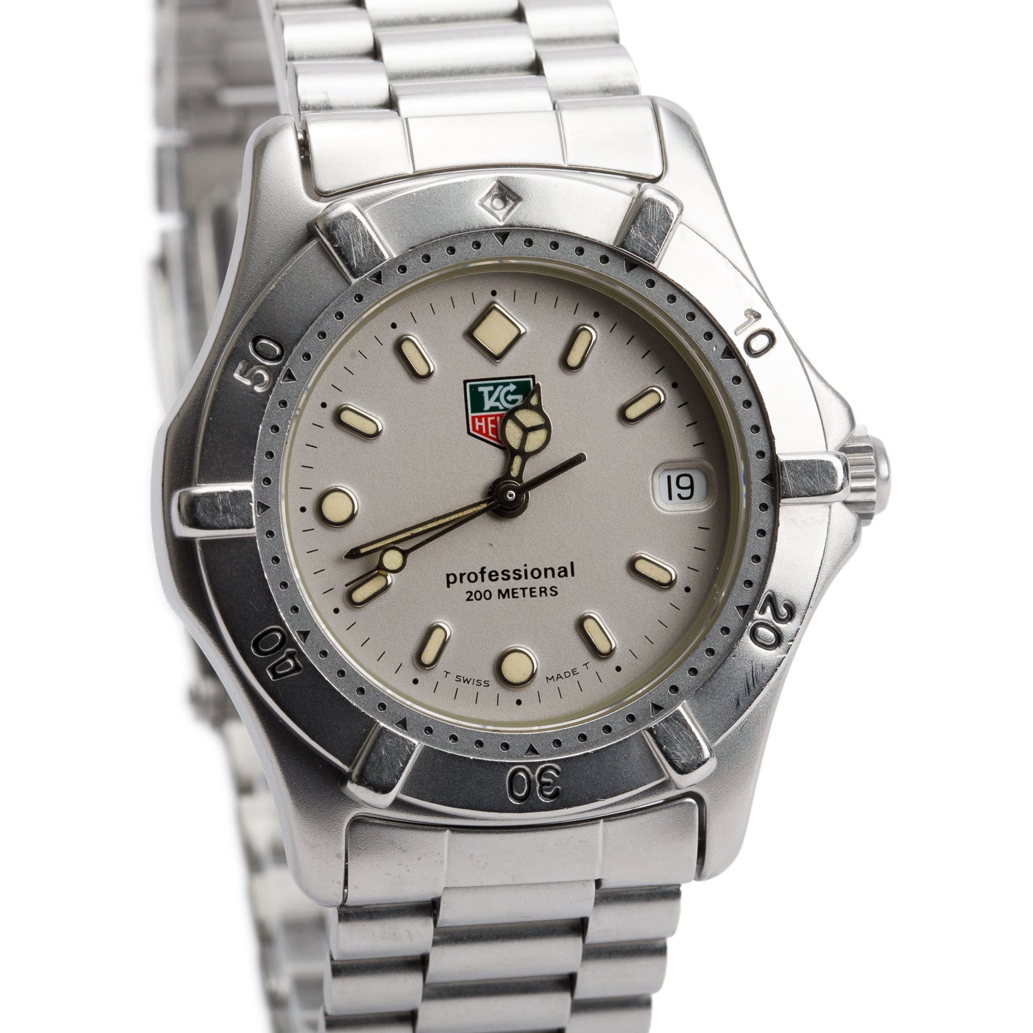 Tag Heuer Stainless Steel Professional 33 MM Watch Silver Dial WE1211-R w/ Box & Papers