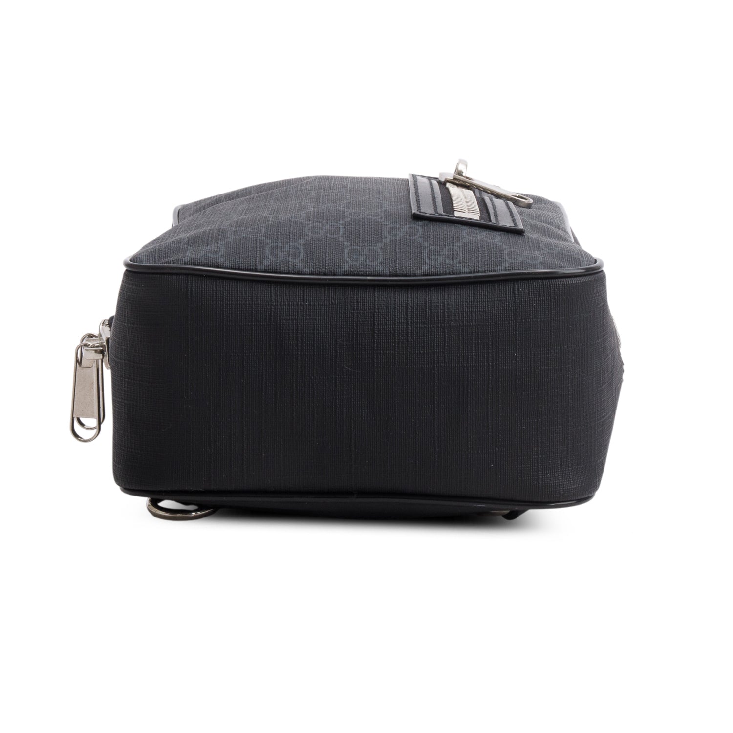 Gucci Black Soft GG Supreme Monogram Web Sling Backpack