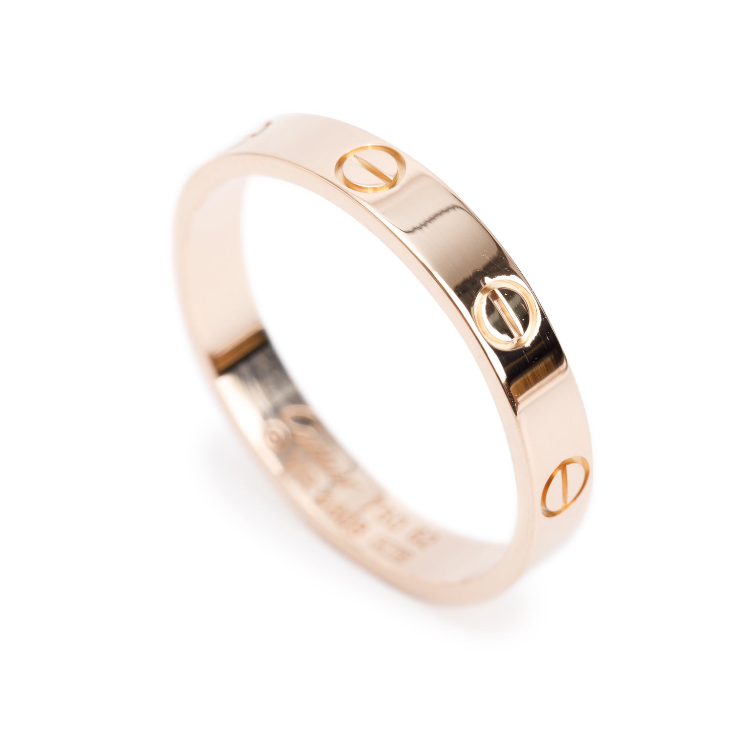 Cartier 18k Rose Gold 3.6 mm Love Wedding Band Ring, Size 62 10 w/ Box
