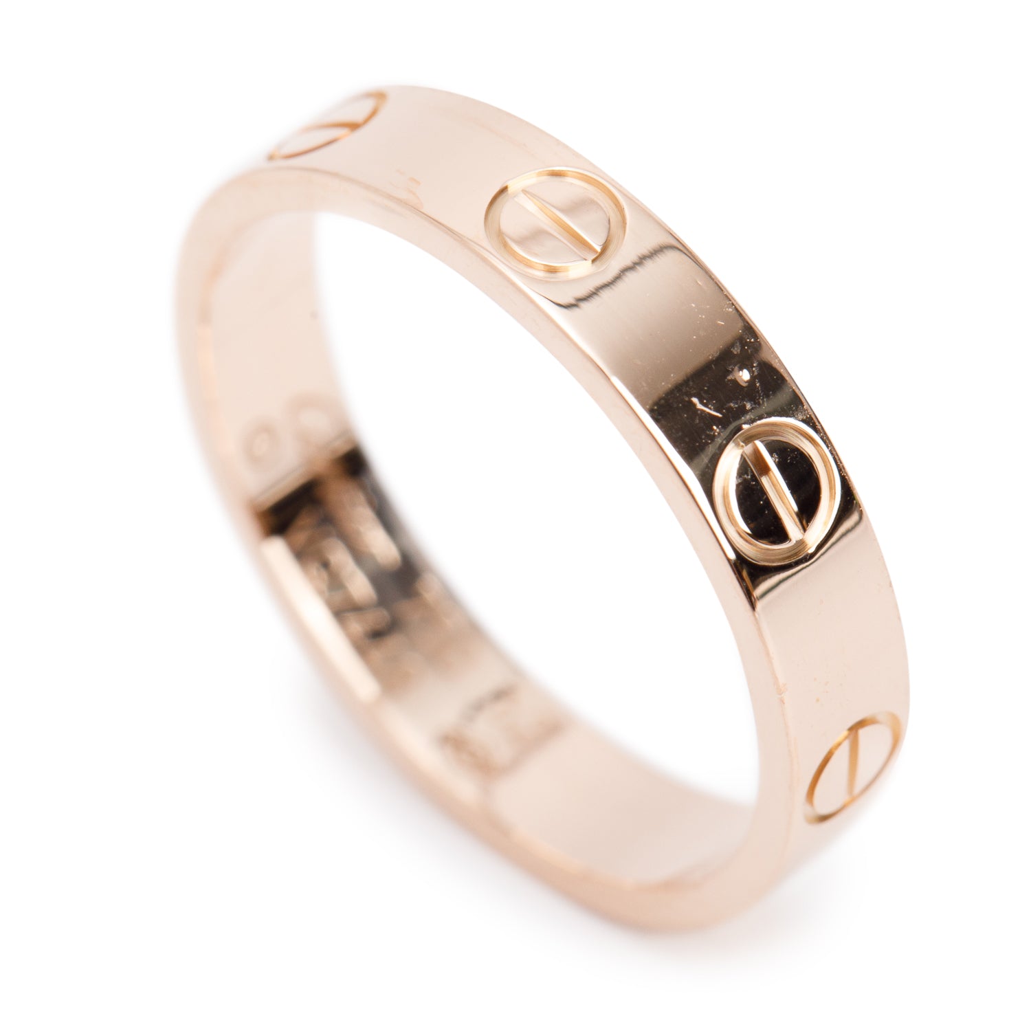 Cartier 18k Rose Gold 3.6 mm Love Wedding Band Ring, Size 52 6 w/ Box