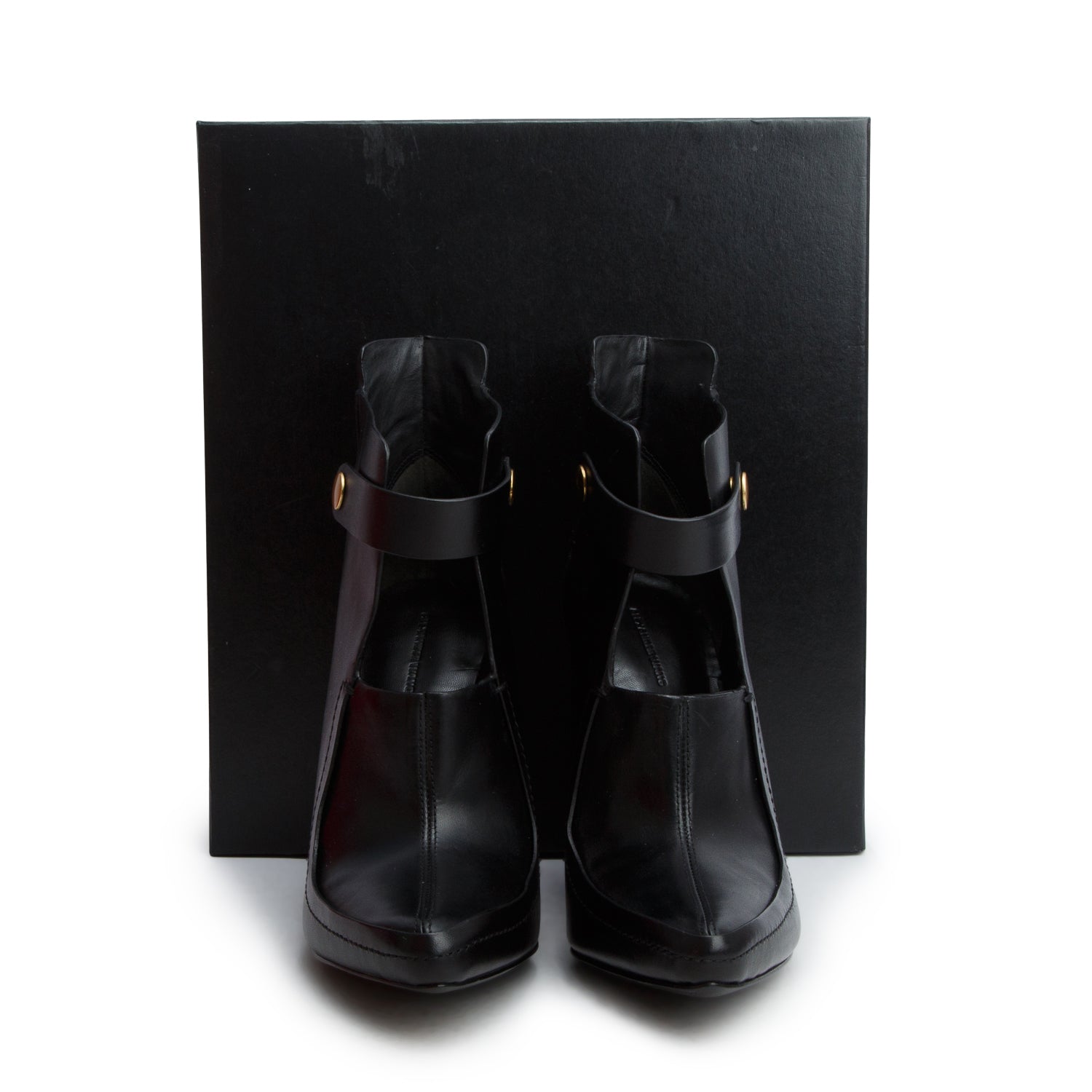 Alexander Wang Black Calfskin Mary Jane Kamila Booties, Women's Size 41 w/ Box