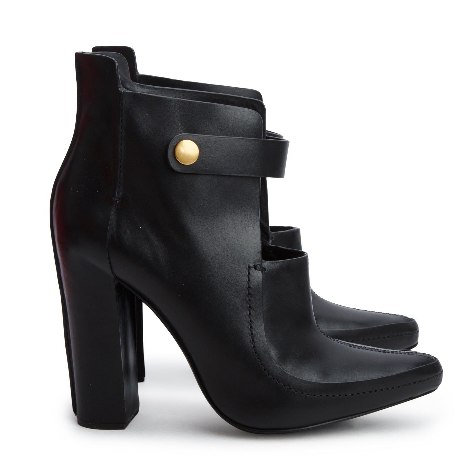 Alexander Wang Black Calfskin Mary Jane Kamila Booties, Women's Size 41 w/ Box
