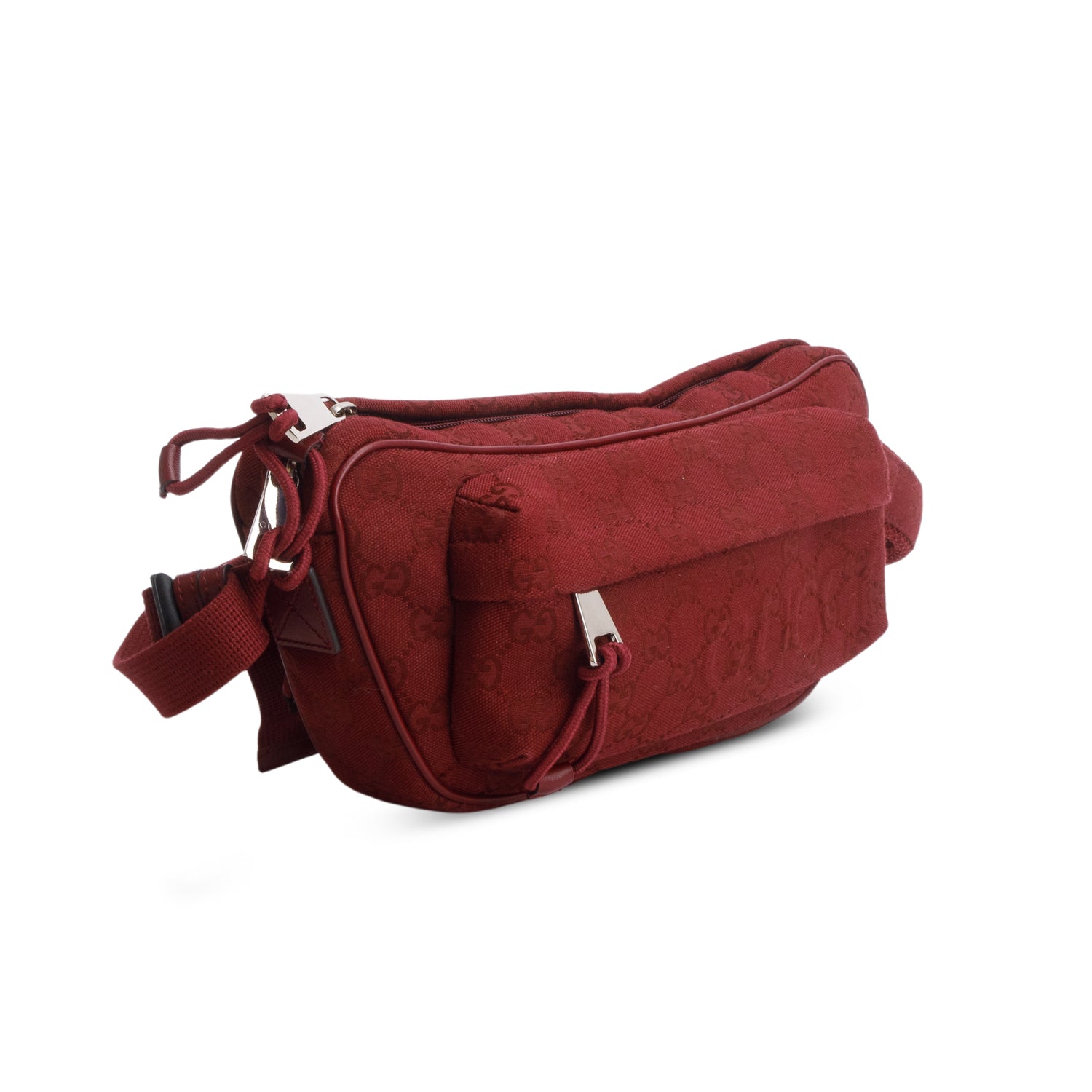 Gucci Red Monogram GG Canvas Sling Bag