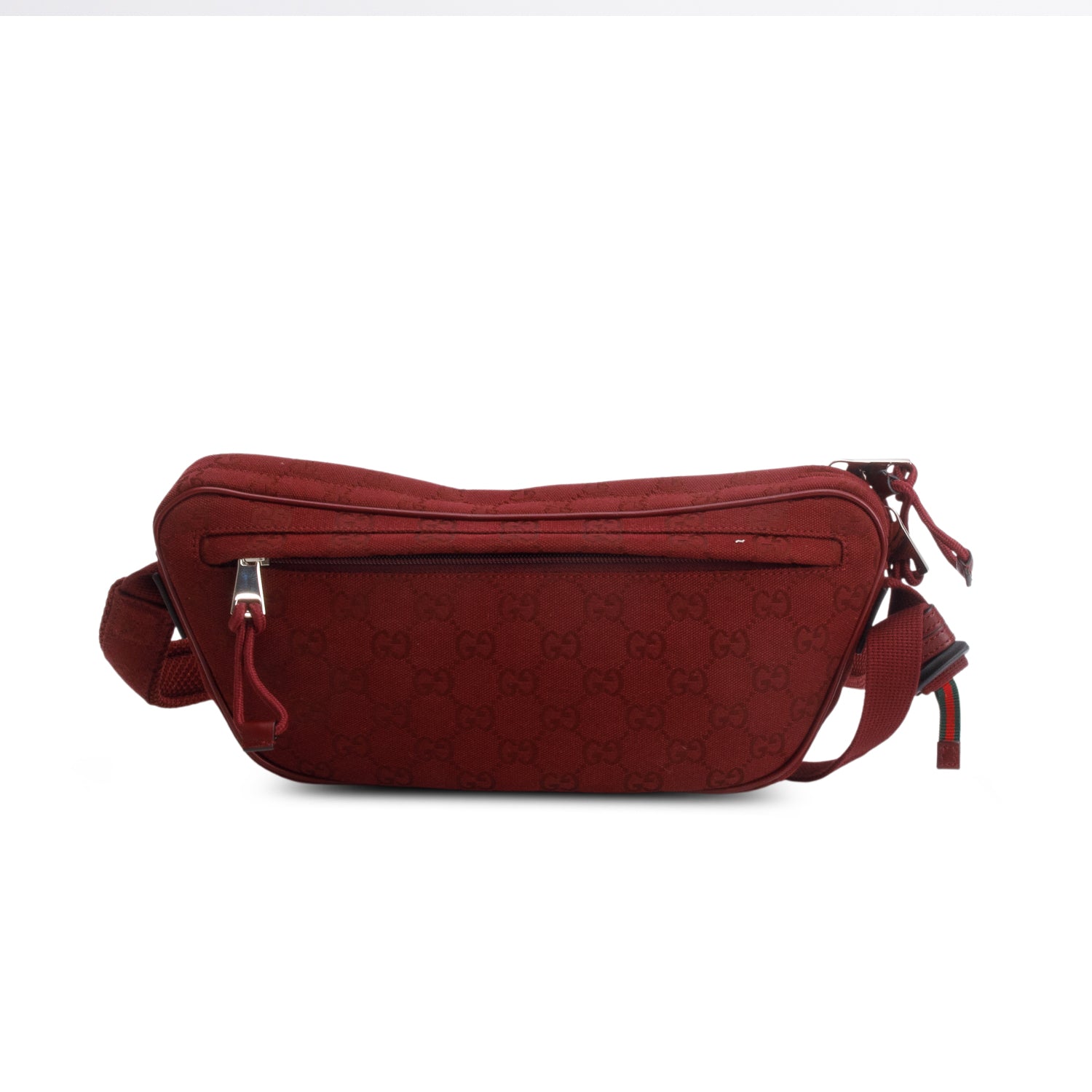 Gucci Red Monogram GG Canvas Sling Bag