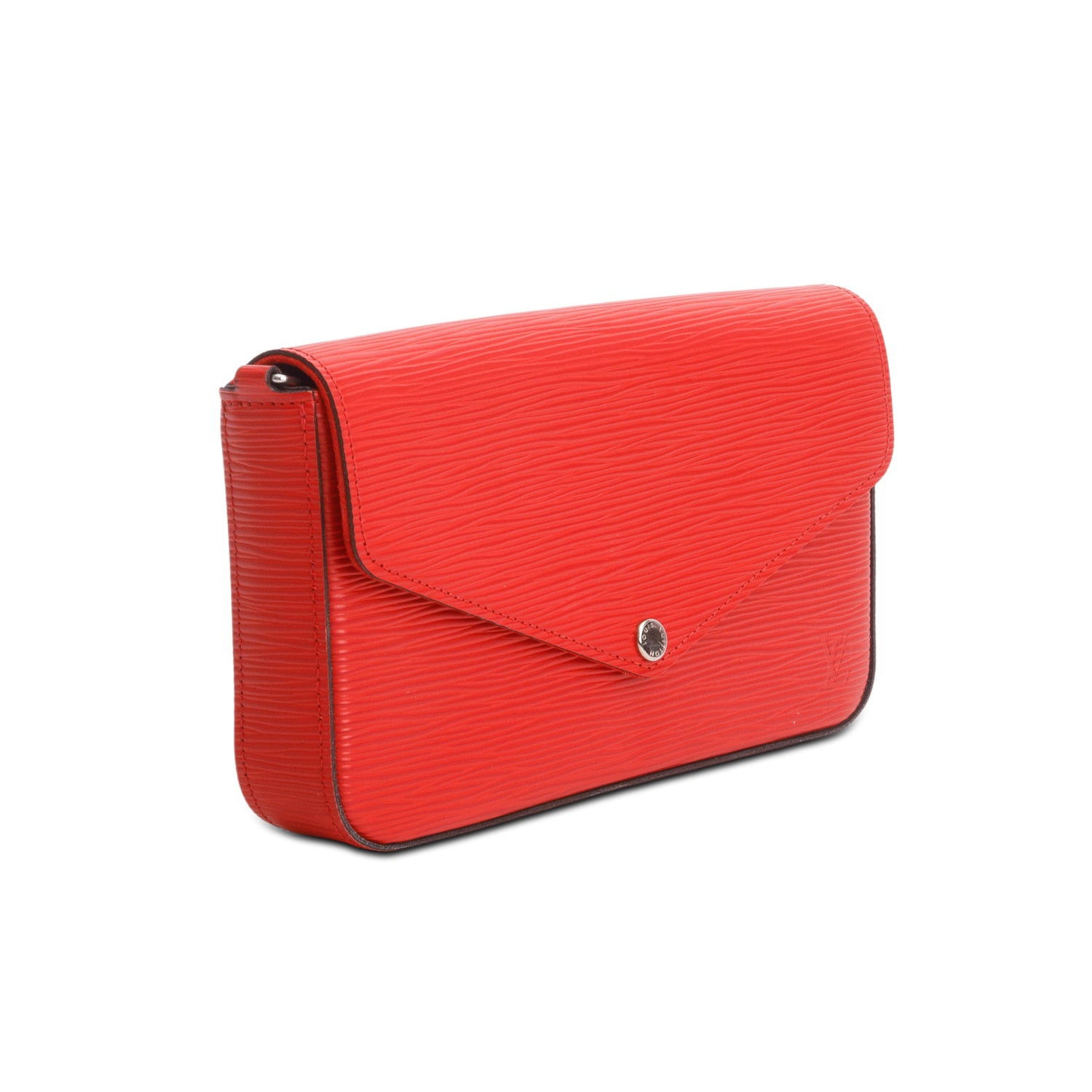 Louis Vuitton Red Epi Leather Felicie Pochette Bag w/ Insert