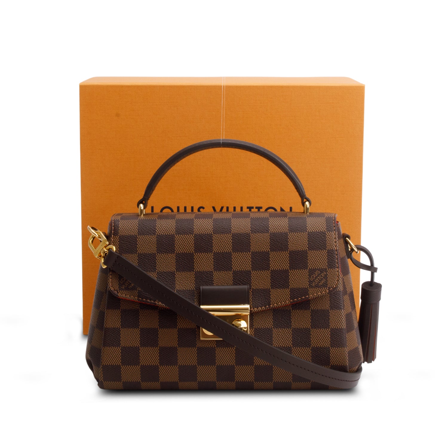 Louis Vuitton Damier Ebene Croisette w/ Box & Strap