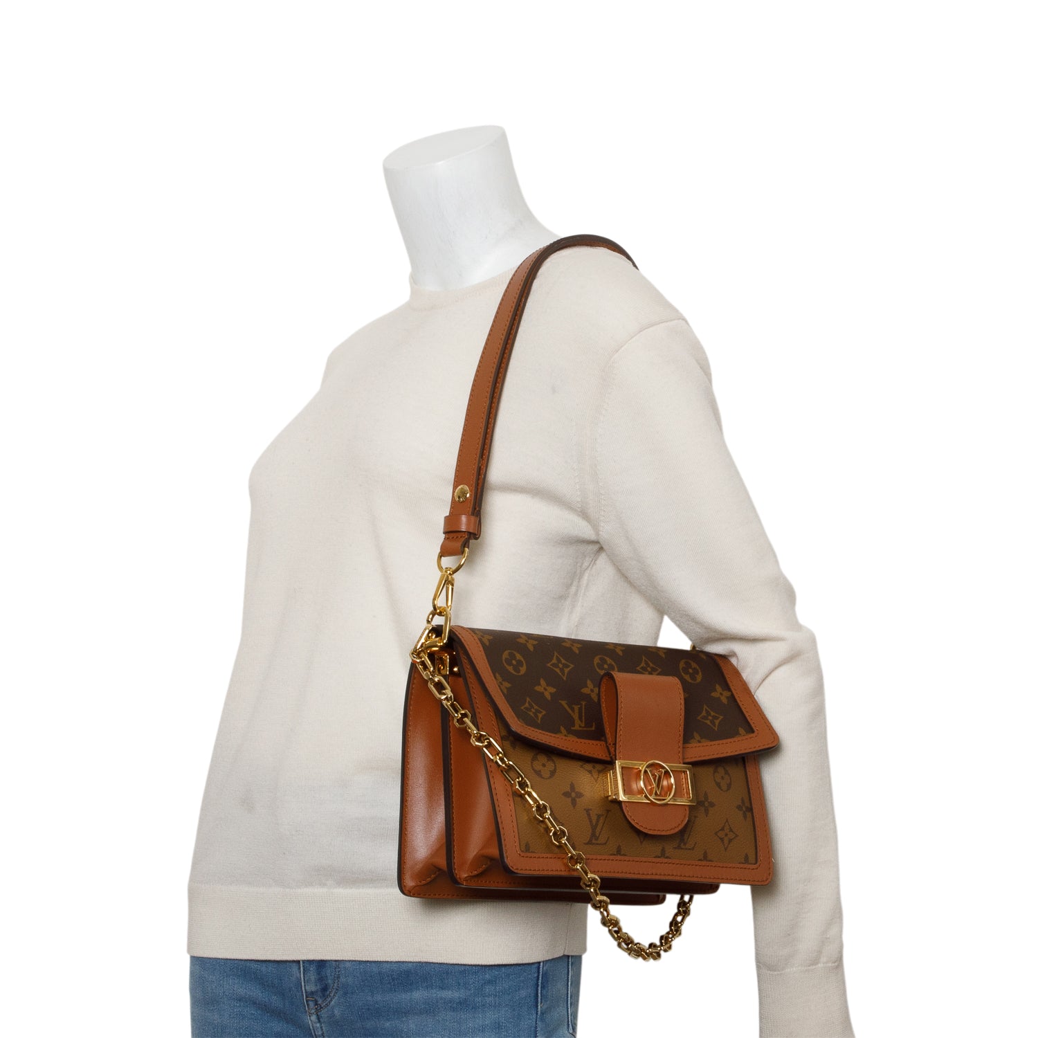 Louis Vuitton 2024 Monogram Reverse Dauphine MM w/ Box, Receipt & Straps