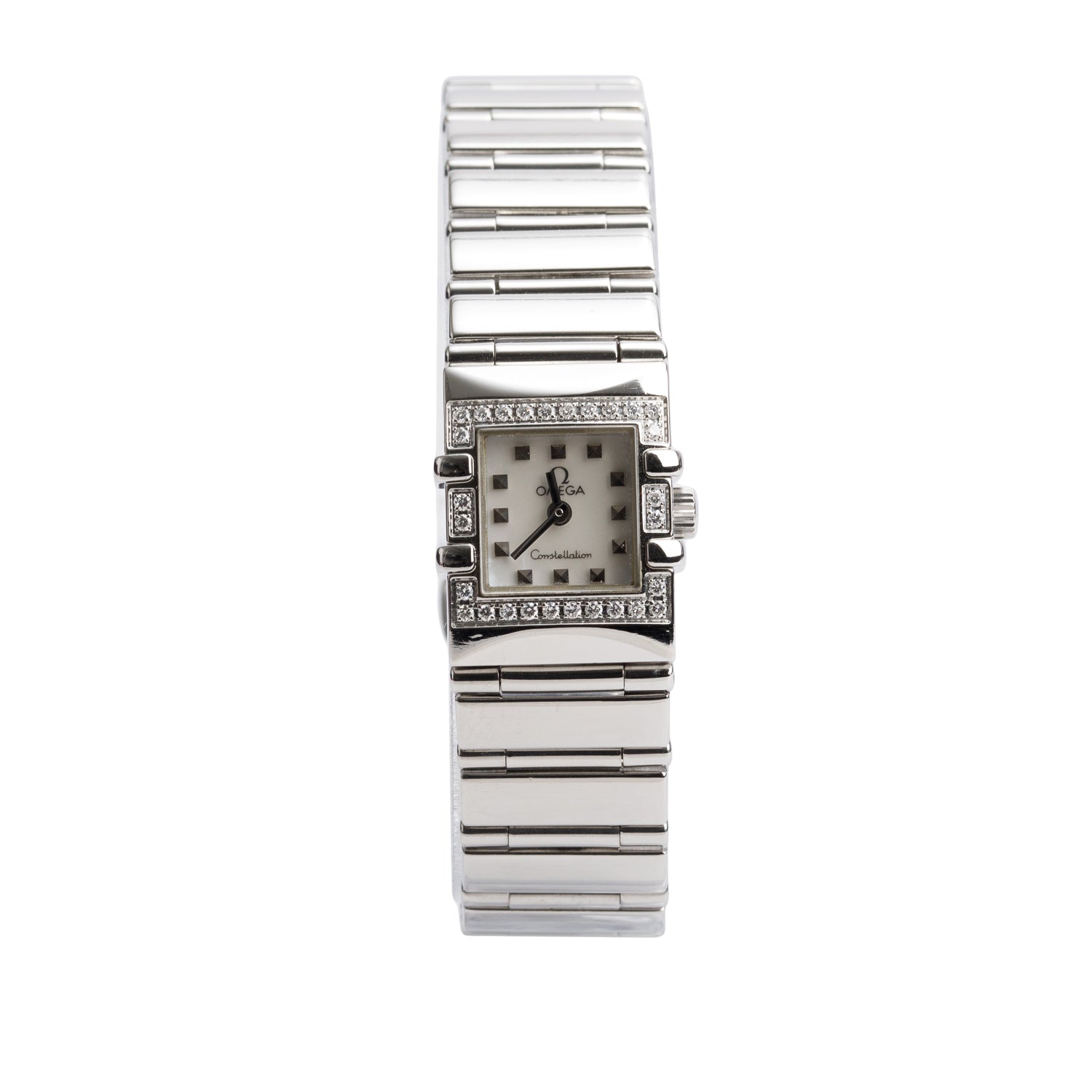 Omega Stainless Steel Constellation Quadra Quartz Watch Mother of Pearl Dial