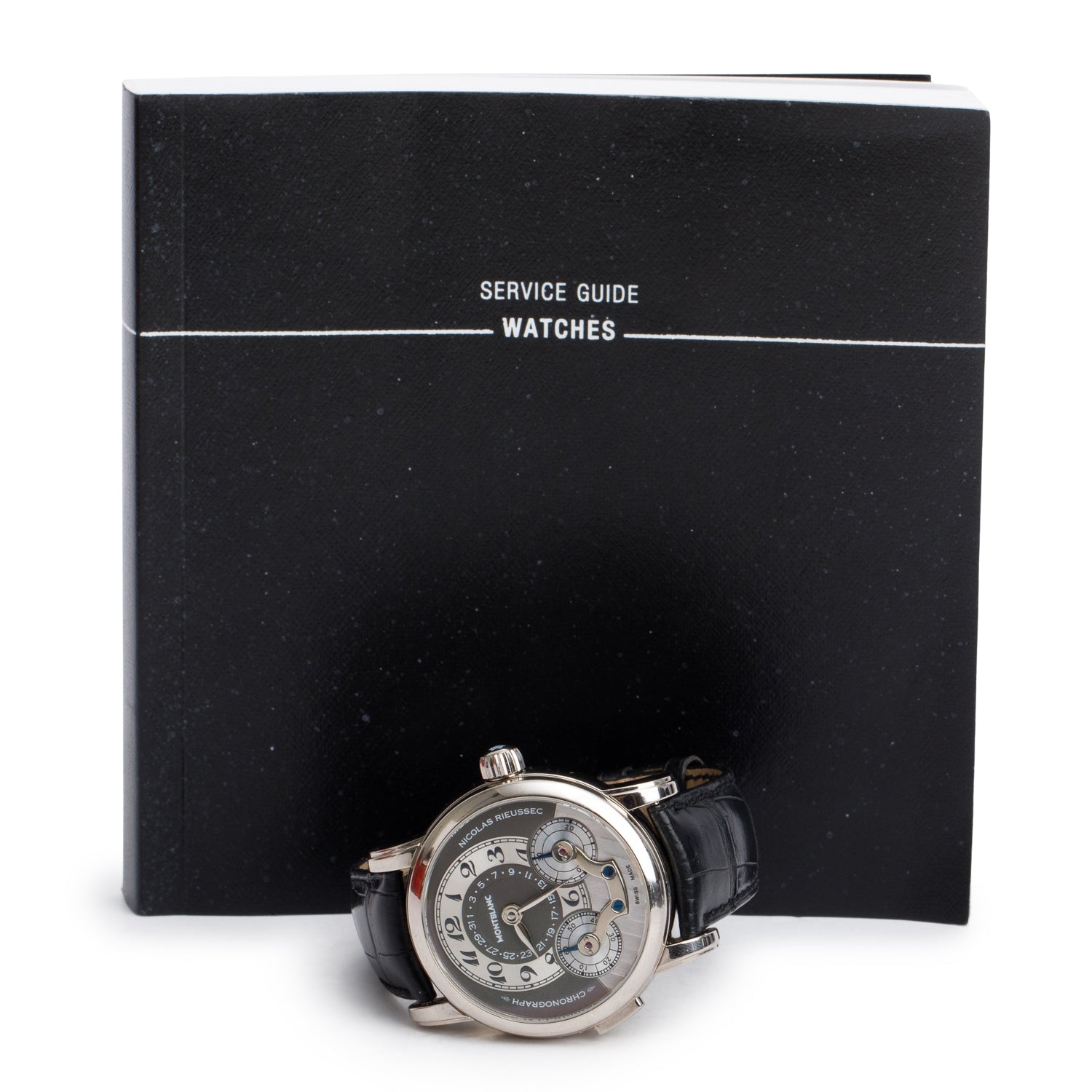 Montblanc 2022 Limited Edition 18k White Gold Nicolas Rieussec 43 MM Chronograph Automatic Watch Silver/Grey Dial 102333 w/ Papers