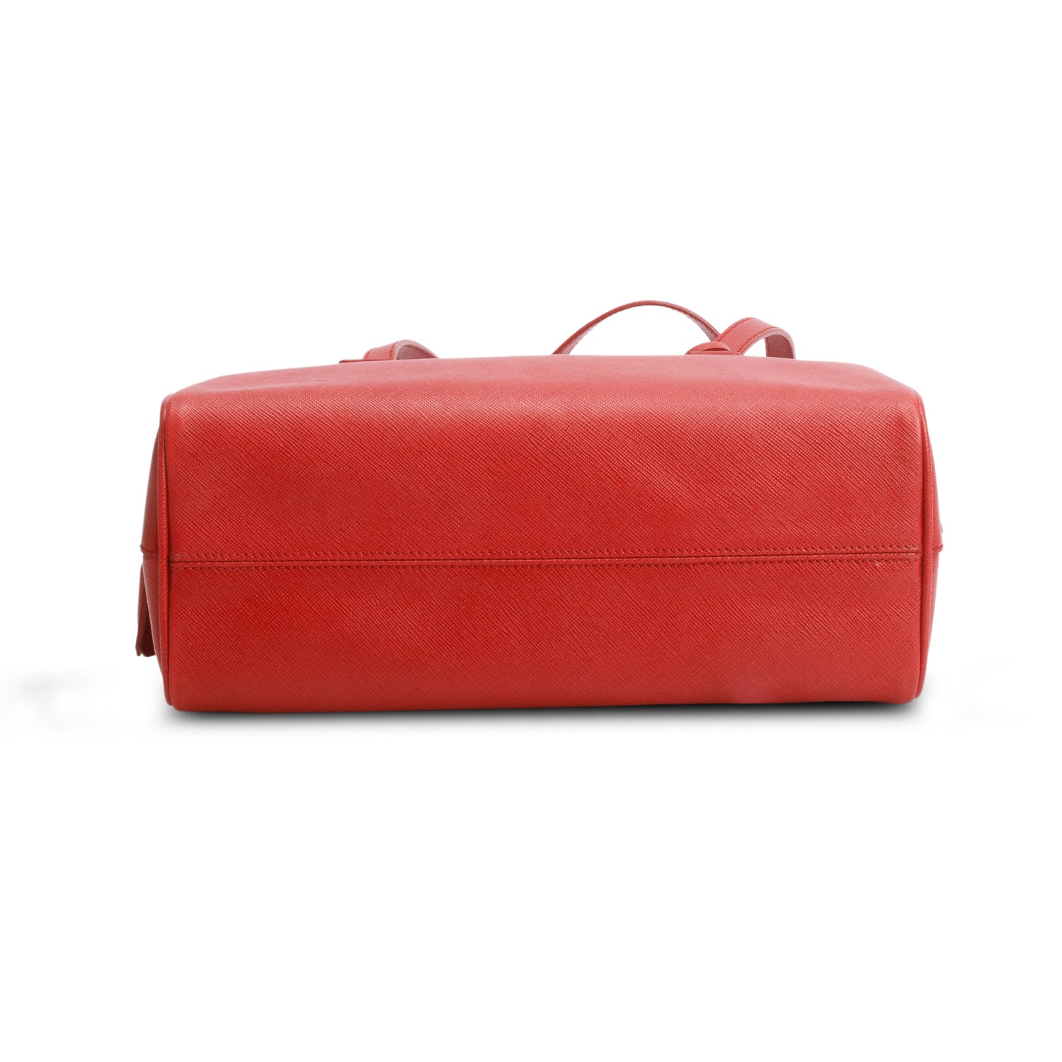 Prada Red Saffiano Lux Bauletto w/ Authenticity Card