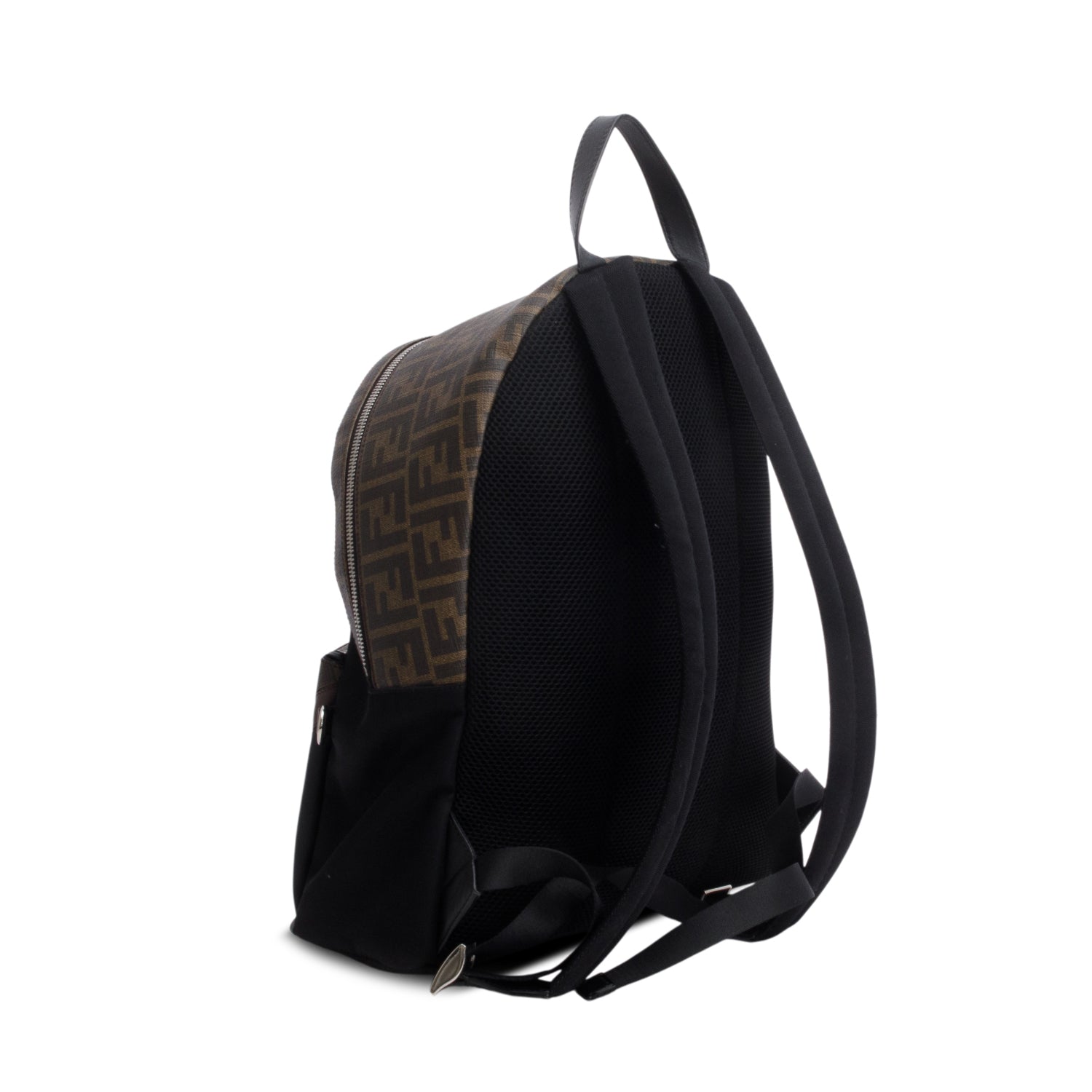 Fendi Black Nylon Zucca FF Canvas Backpack