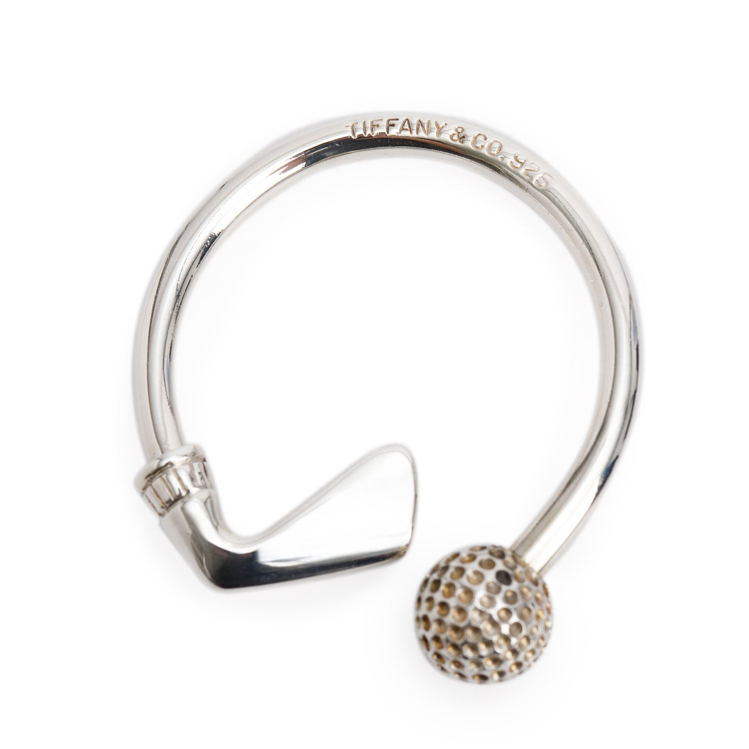 Tiffany & Co. Sterling Silver Golf Ball Key Ring