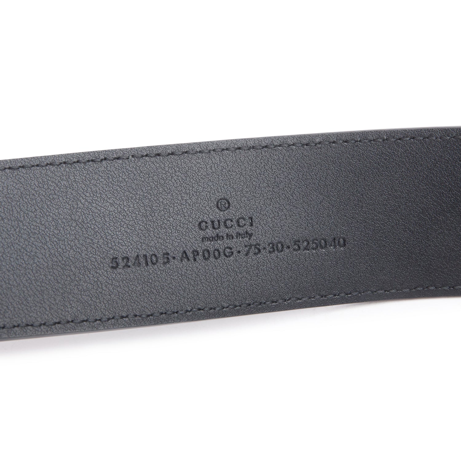 Gucci Black Calfskin Torchon Double G Belt 75 30