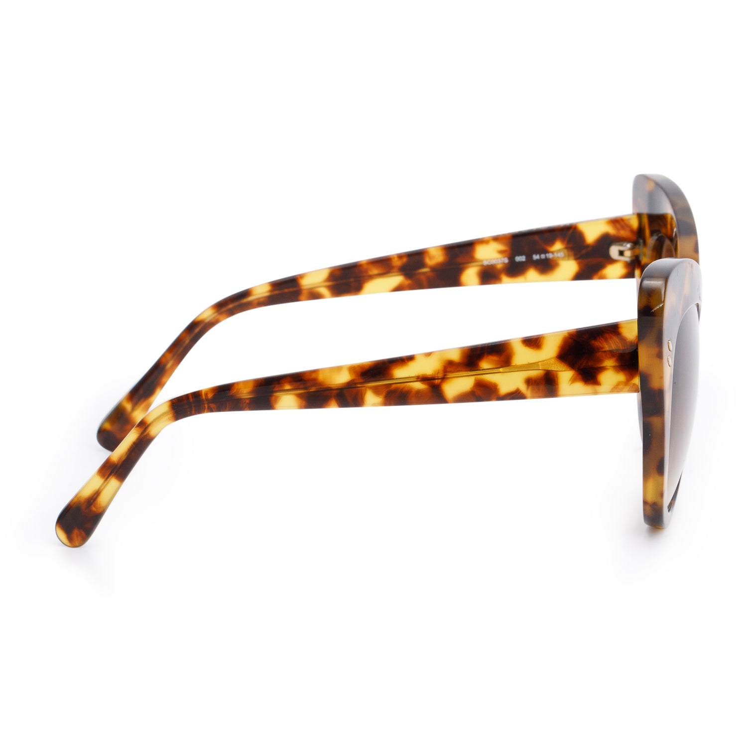 Stella McCartney SC0037S Havana Acetate Cat Eye Sunglasses