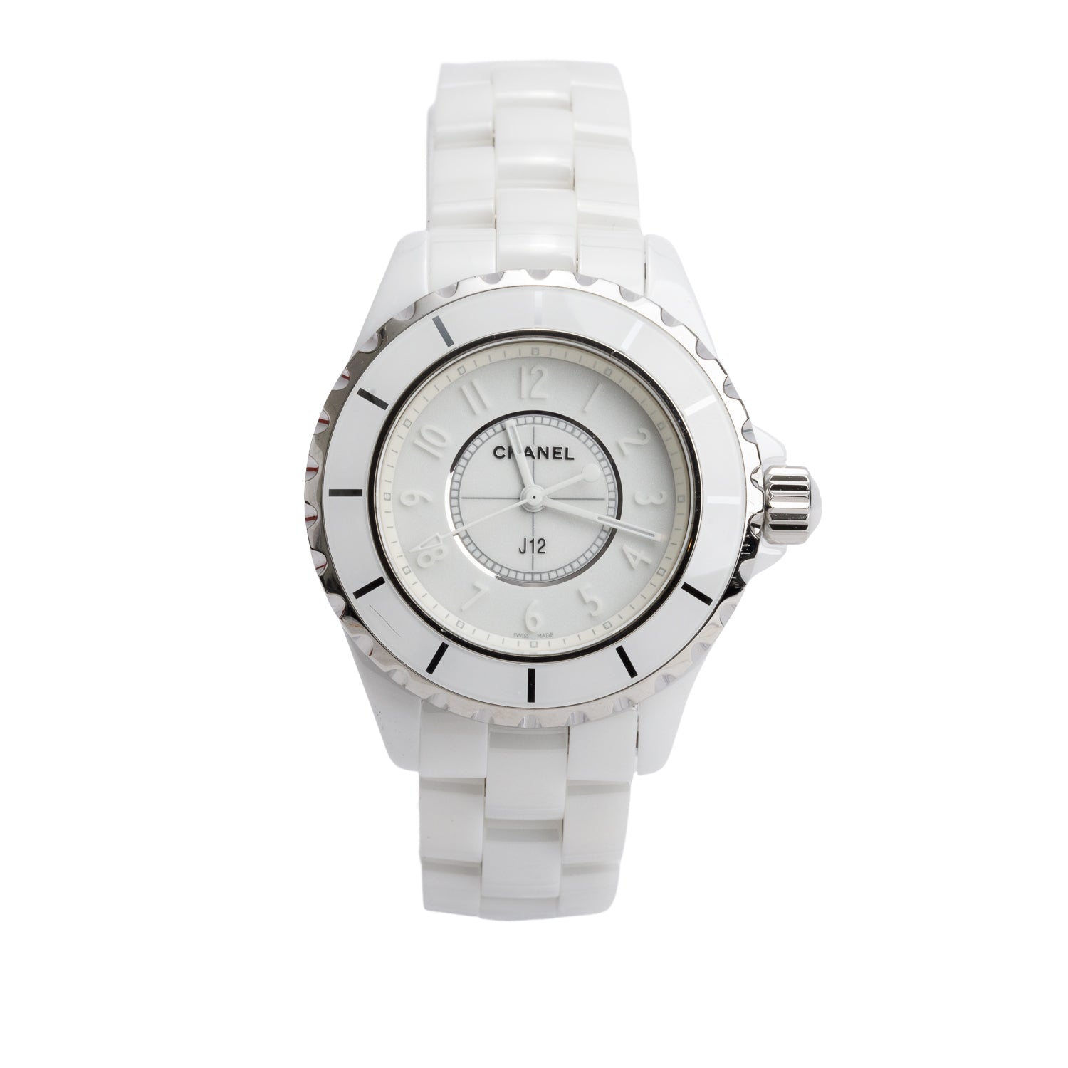 Chanel Limited Edition White Ceramic 33 MM J12 Phantom Watch w/ Box