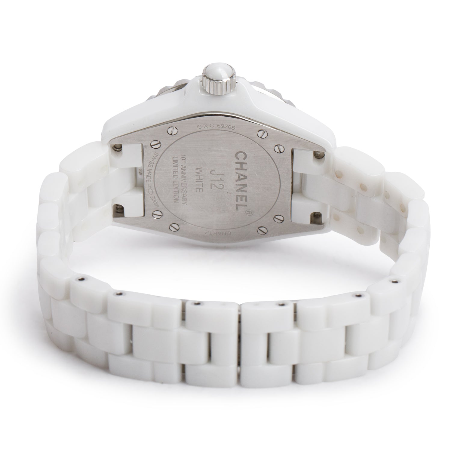 Chanel Limited Edition White Ceramic 33 MM J12 Phantom Watch w/ Box
