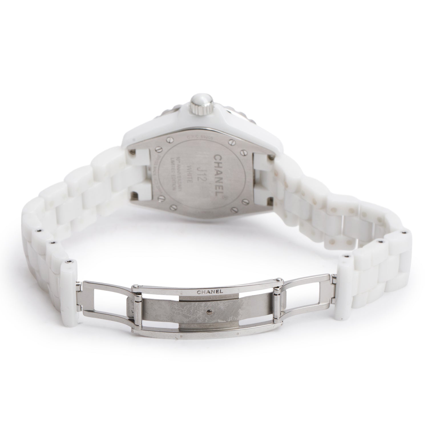 Chanel Limited Edition White Ceramic 33 MM J12 Phantom Watch w/ Box