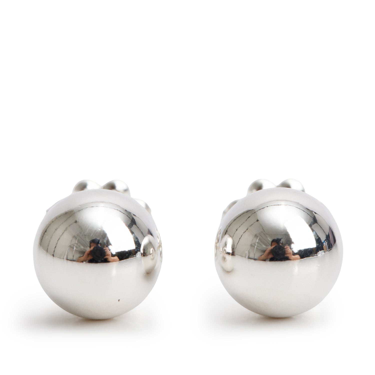 Tiffany & Co. Sterling Silver HardWear 8 MM Ball Earrings